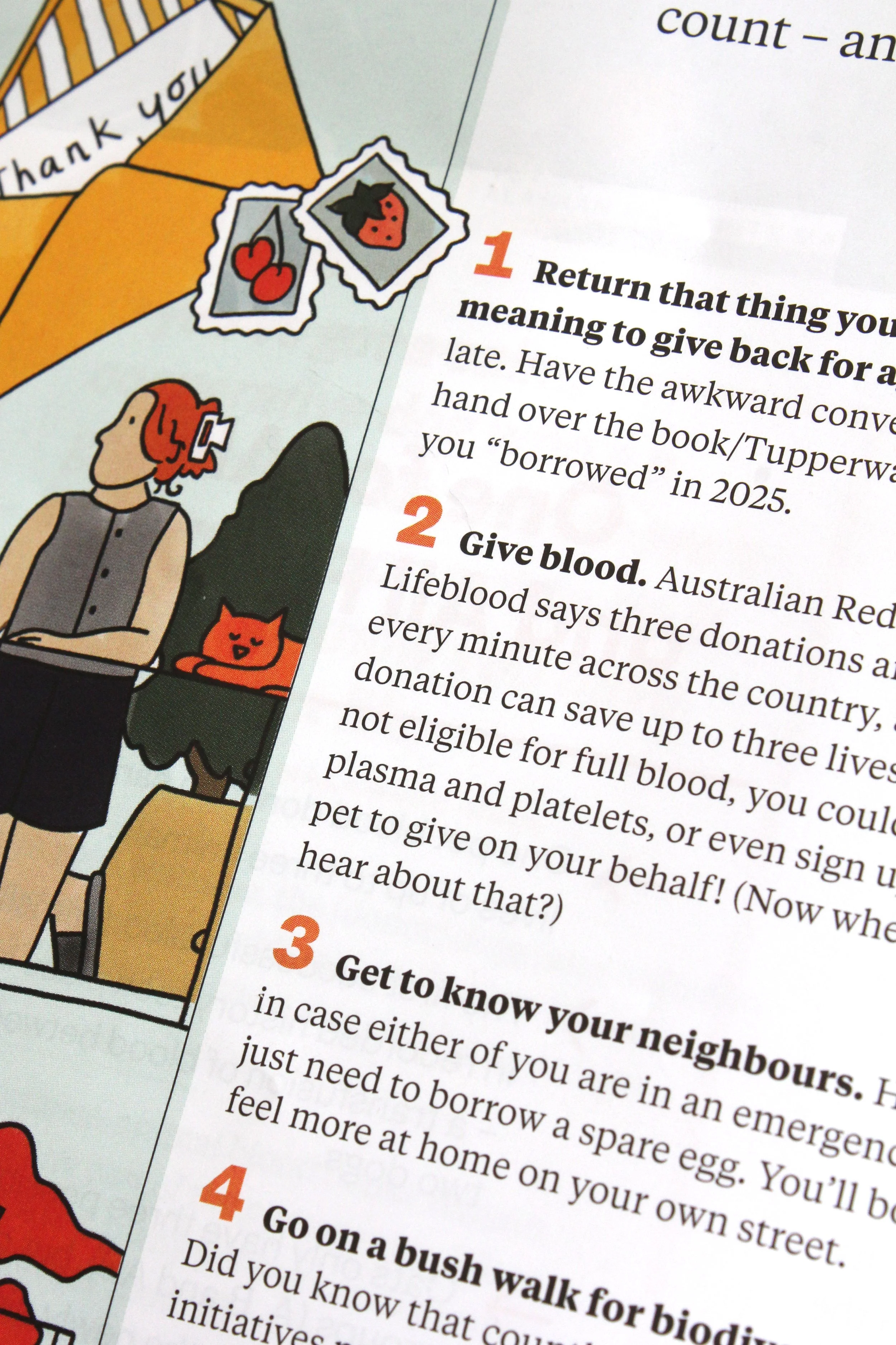 Editorial Illustration for The Big Issue Magazine exploring ways to make change in 2026