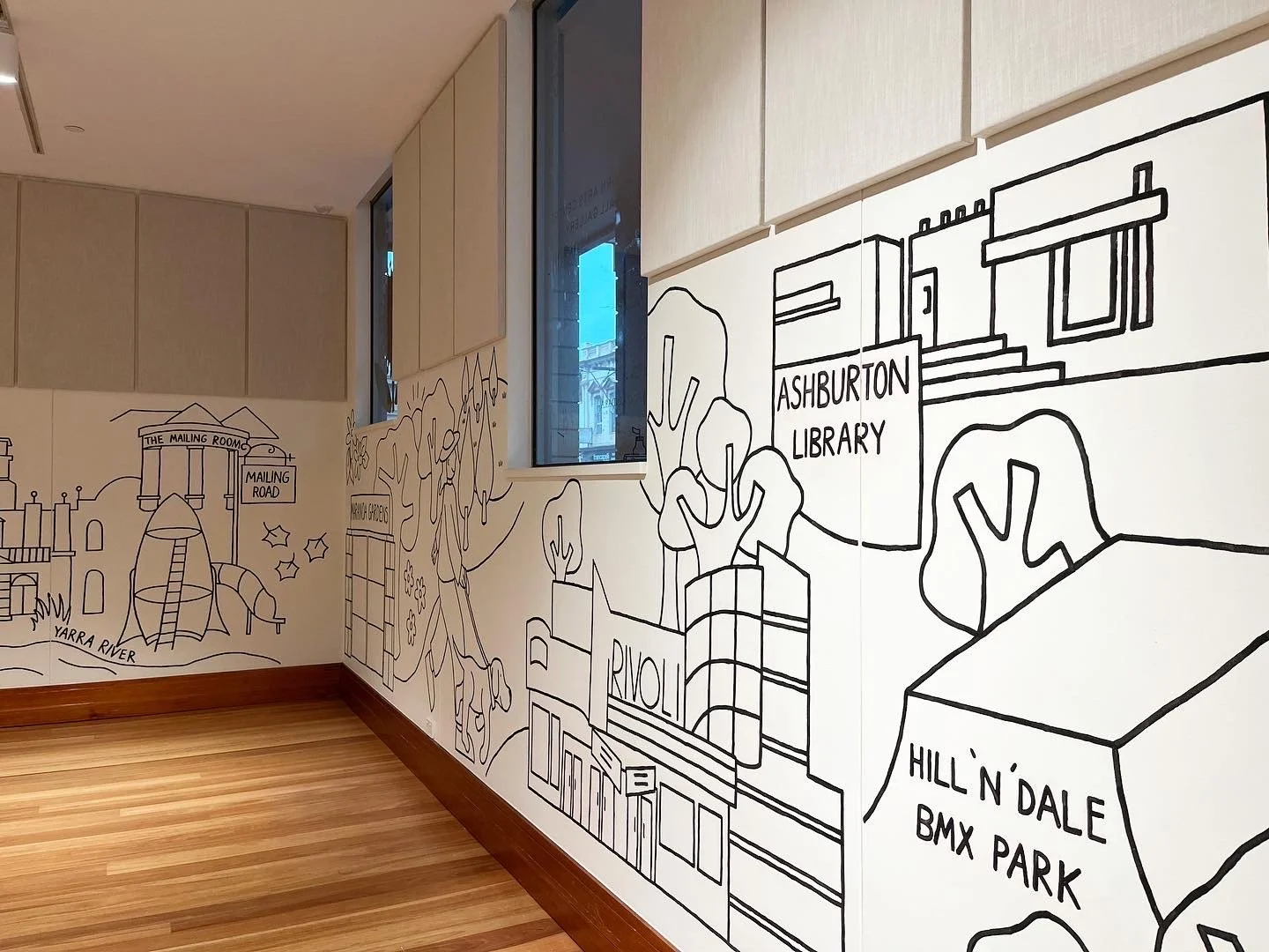 hawthorn town hall gallery kids space mural