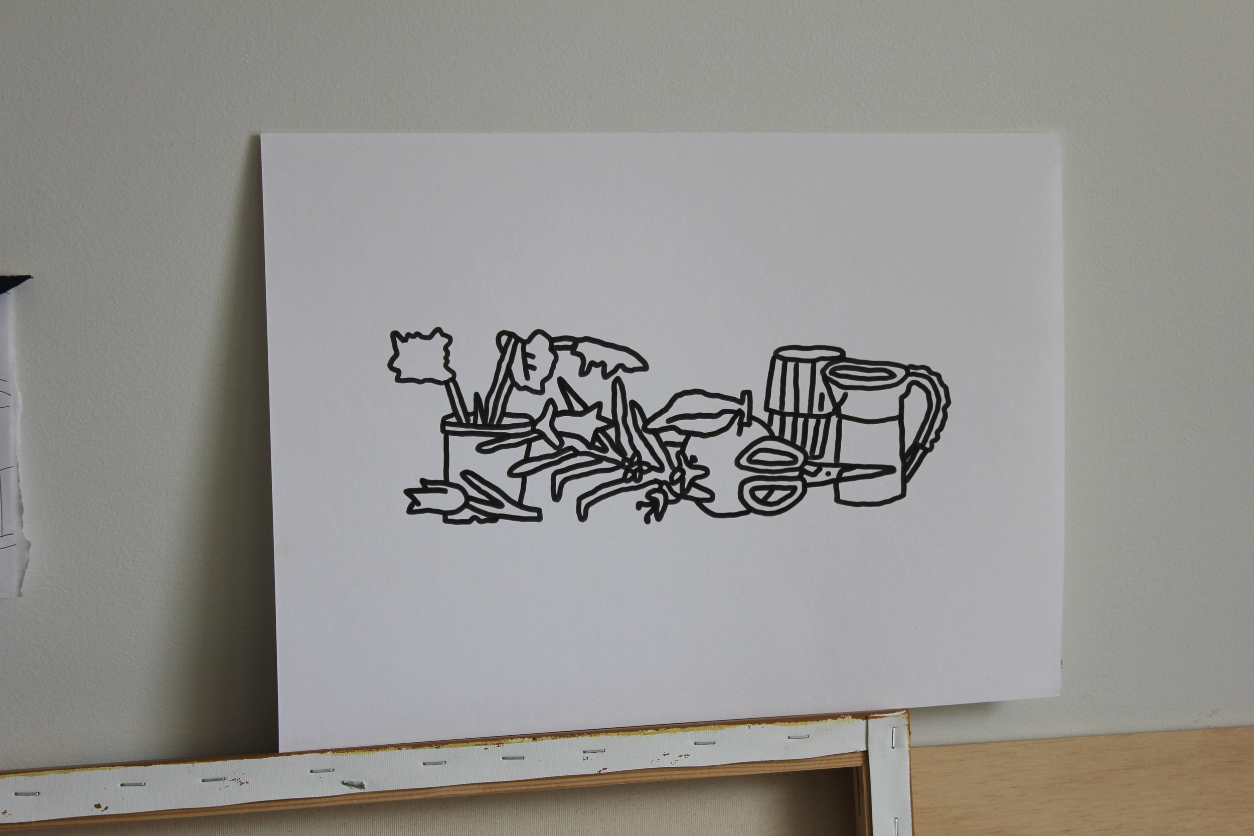 let july be july, ink on paper