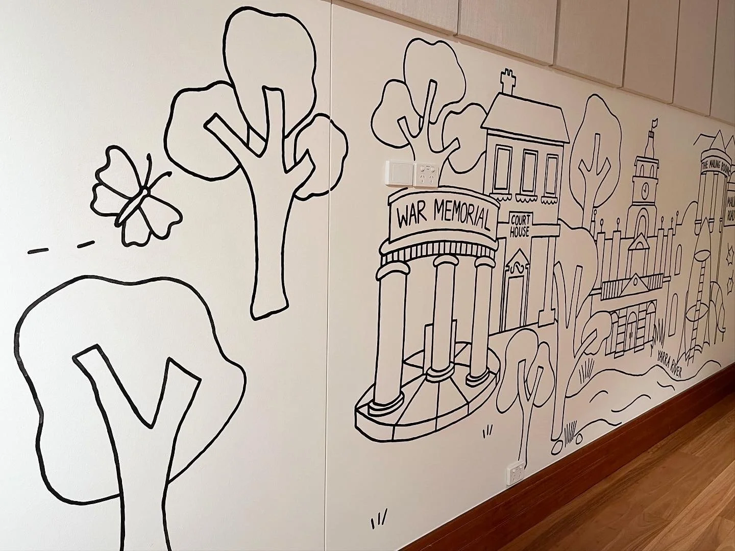 hawthorn town hall gallery kids space mural