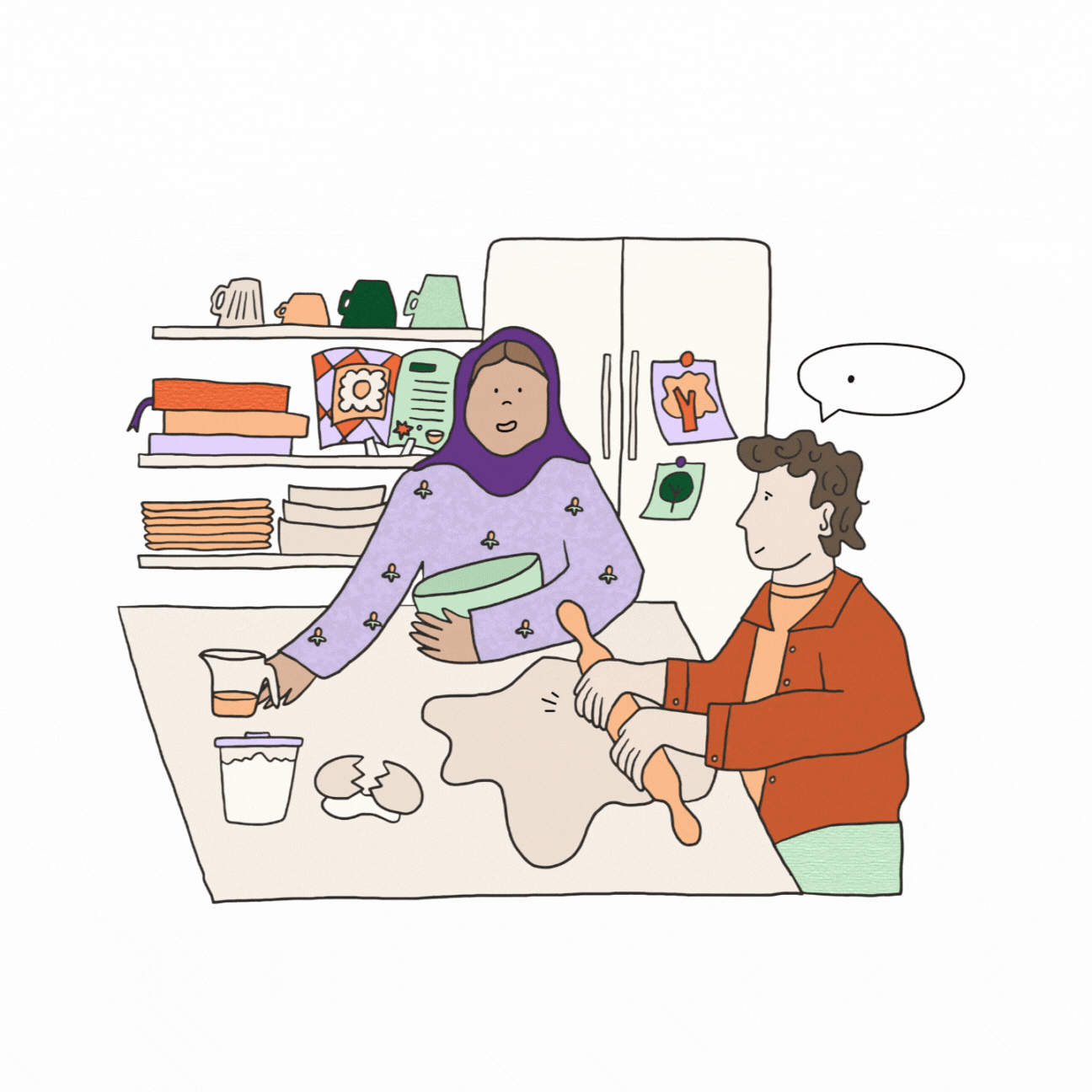 Illustrations for branding - Eating Disorders Victoria illustrated by Angharad Neal-Williams
