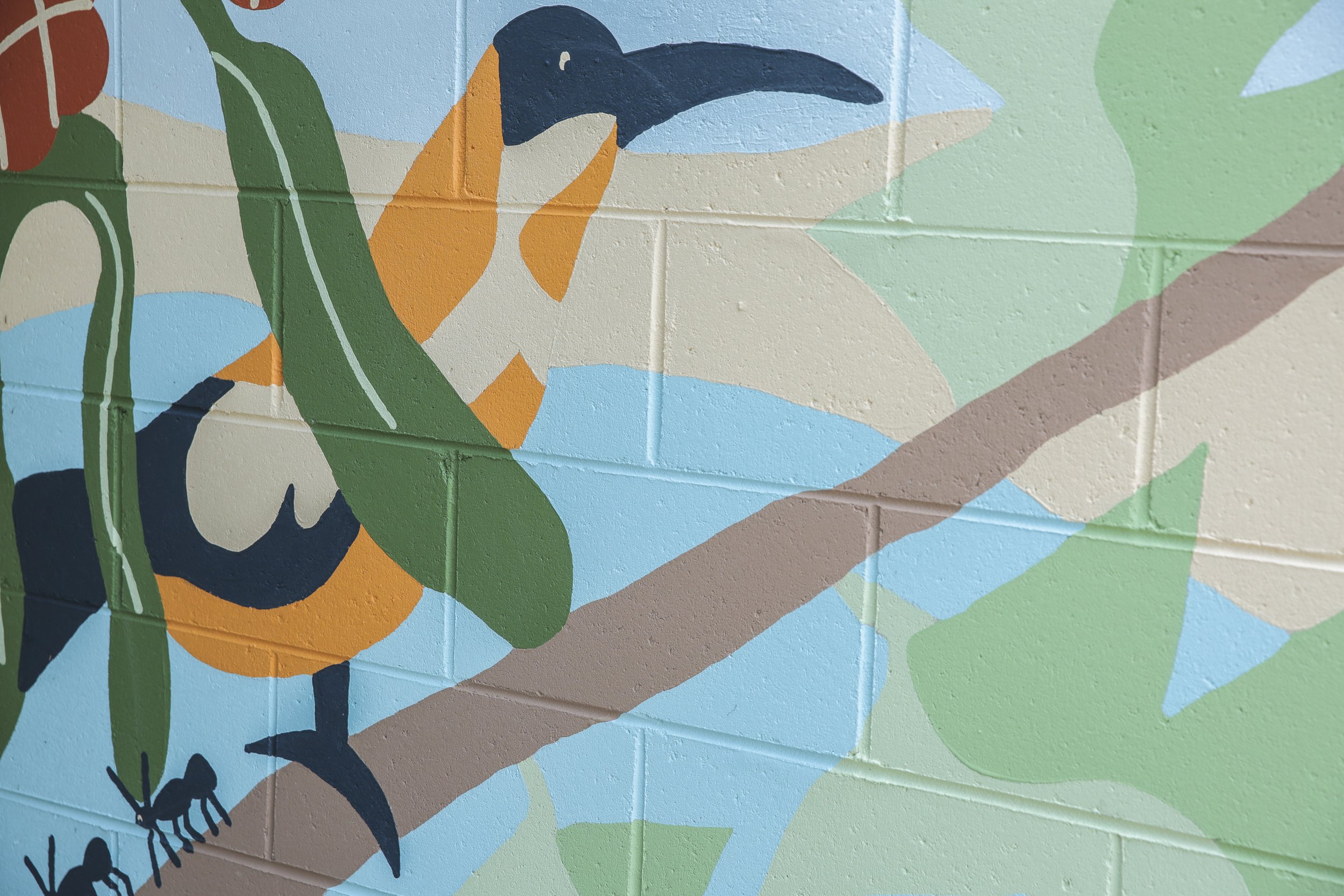 Lady Forster Kindergarten Nature Mural Melbourne - Angharad Neal-Williams