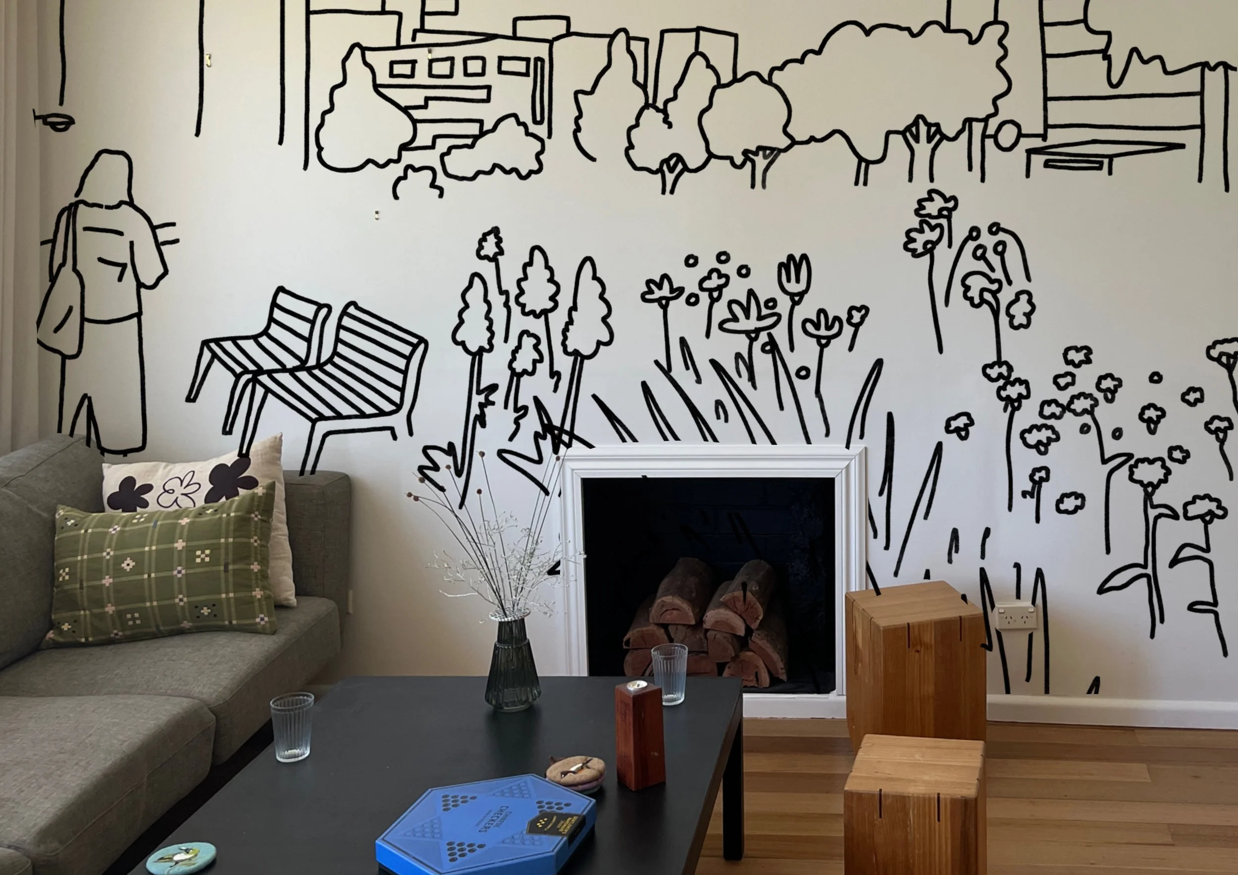 Murals design for interiors, homes, architecture, showrooms, gallery spaces and retail spaces. 