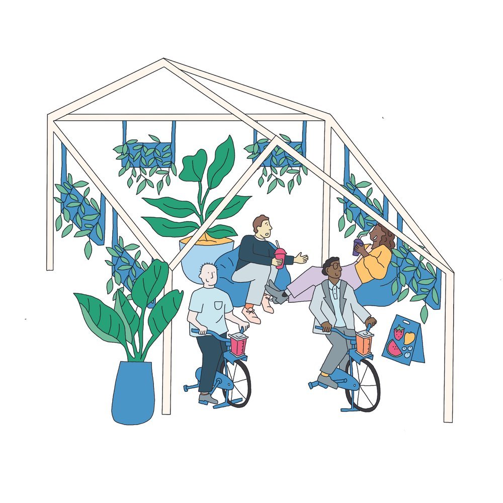REA Group event activation illustrations - Angharad Neal-Williams