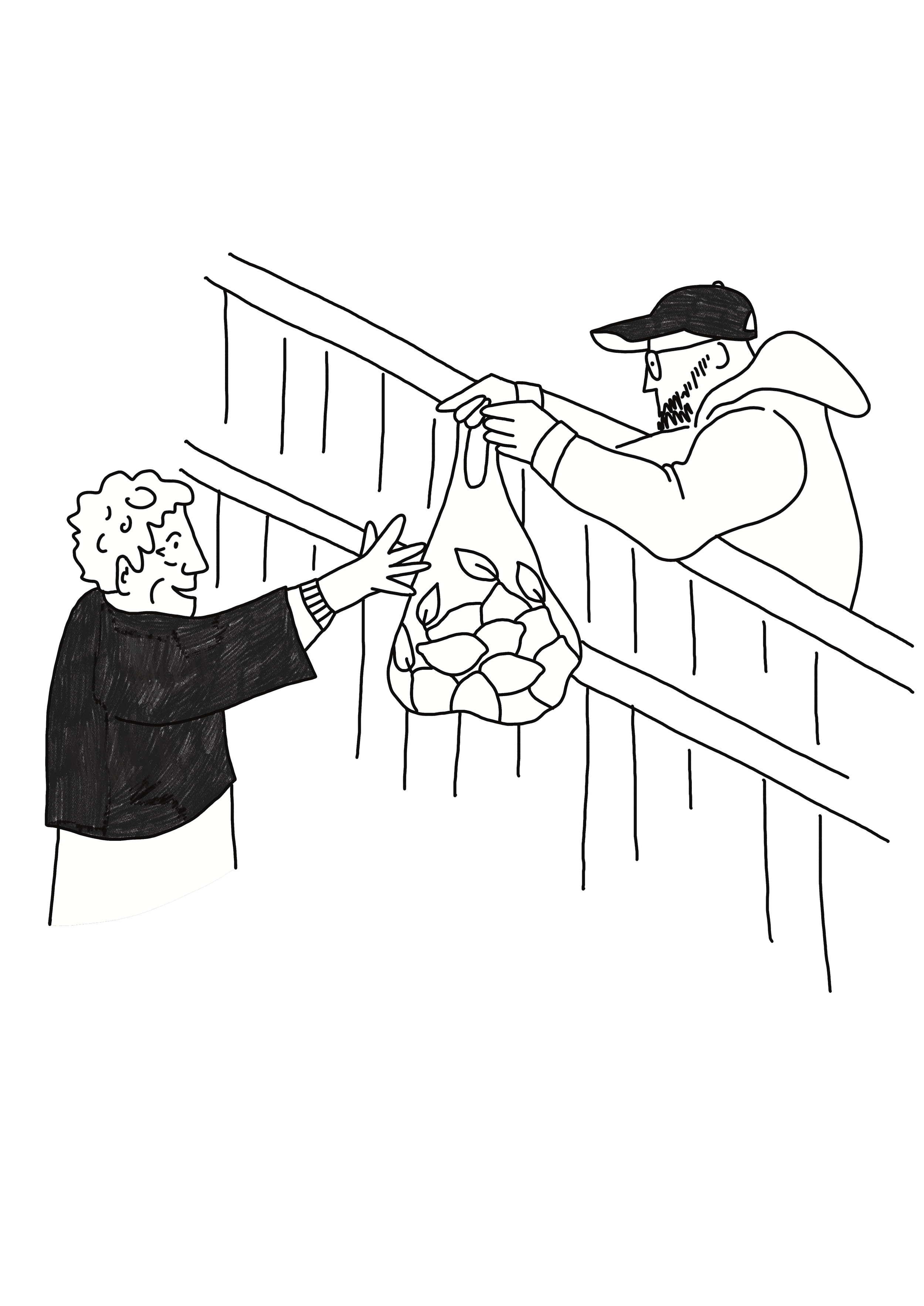 Brand identity illustrations for The Happy Street Project