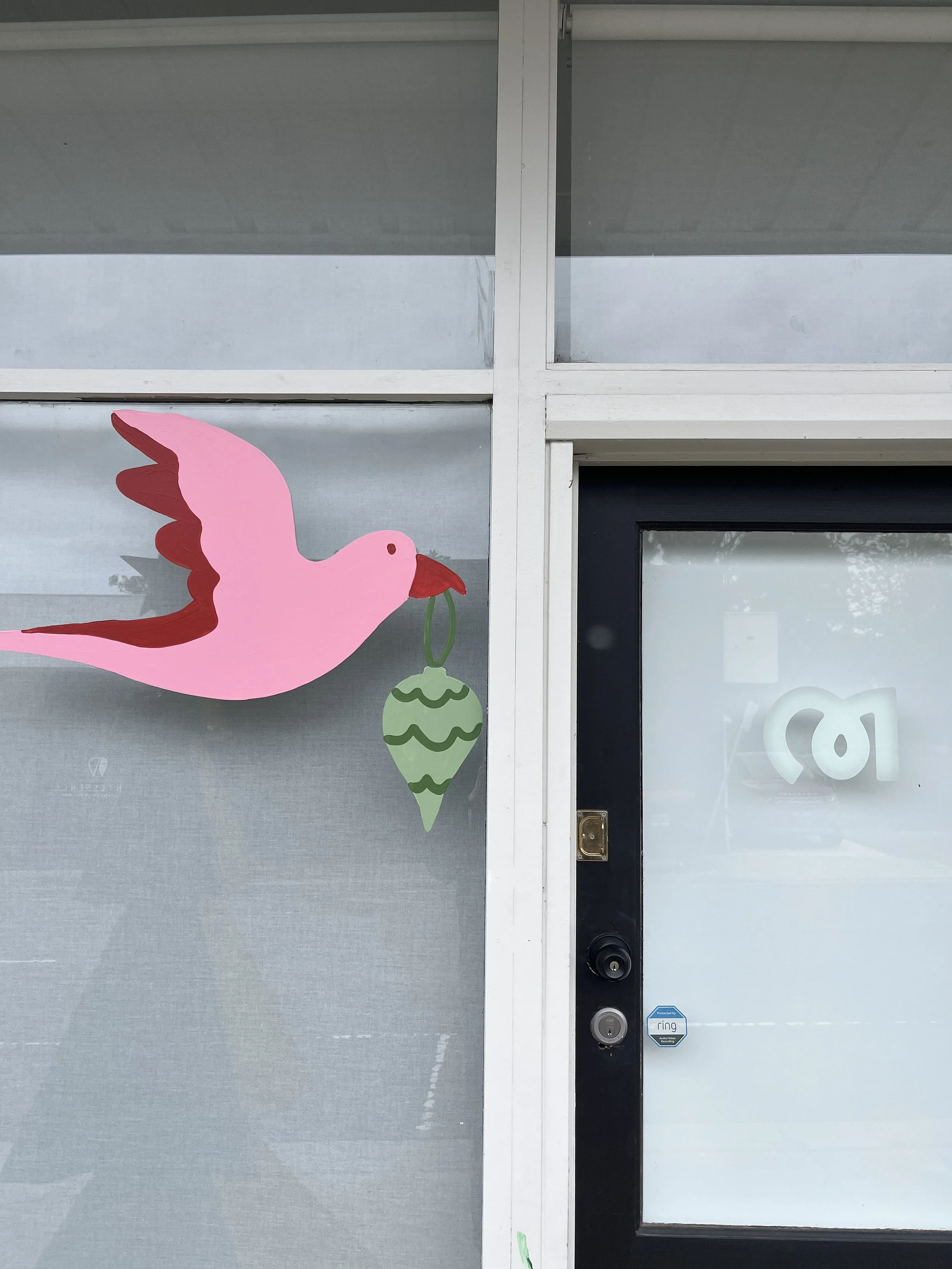 Festive, Christmas Window Painting. Window painting for retail stores Angharad Neal-Williams