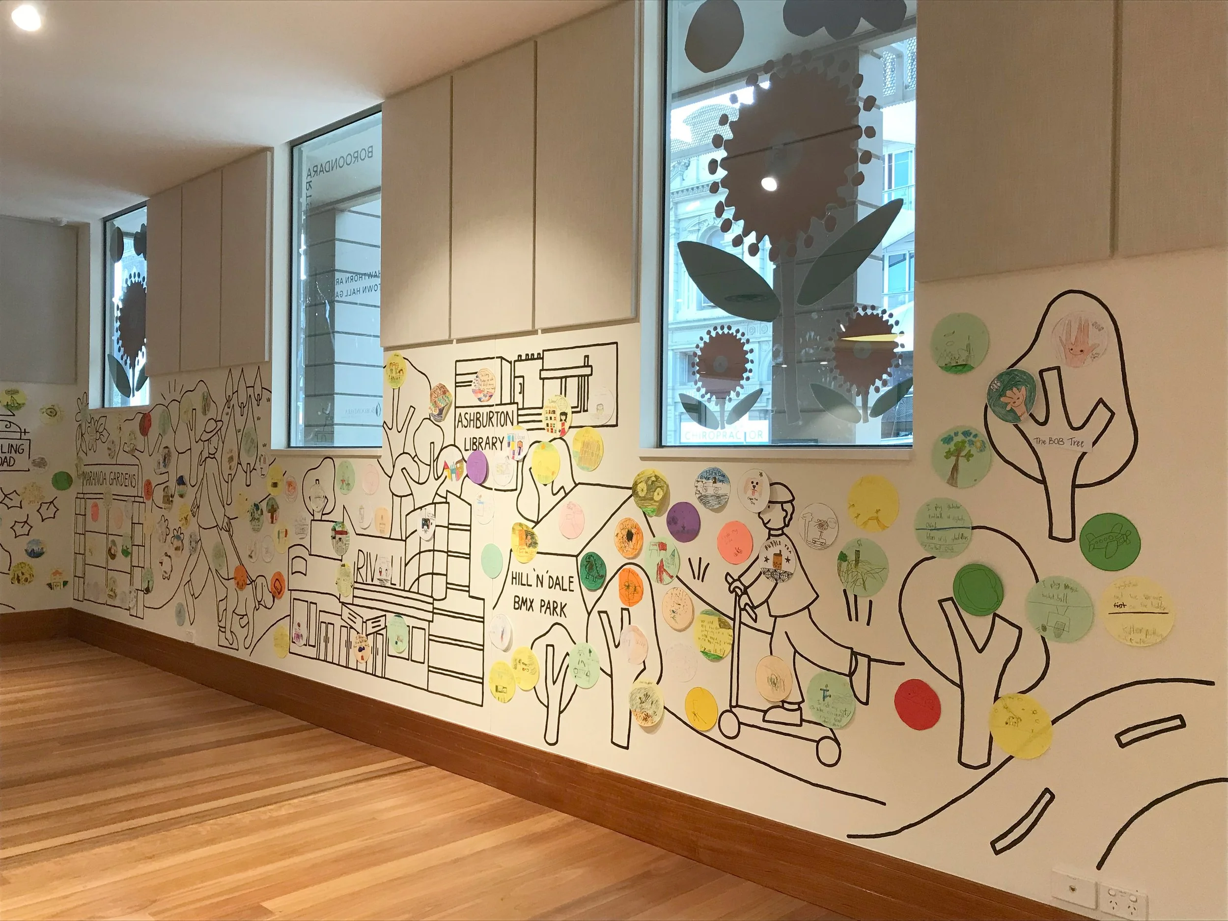 hawthorn town hall gallery kids space mural