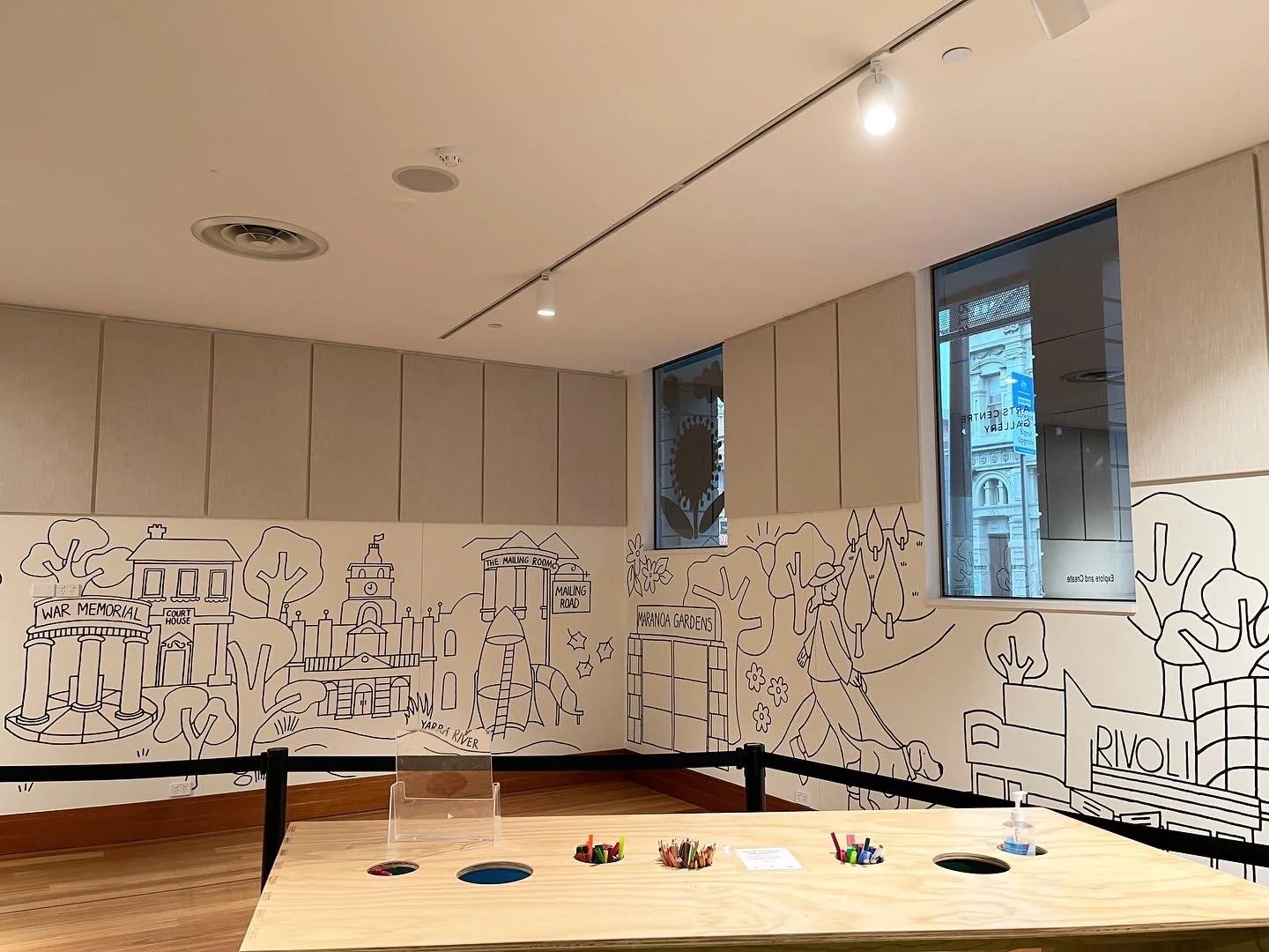 hawthorn town hall gallery kids space mural