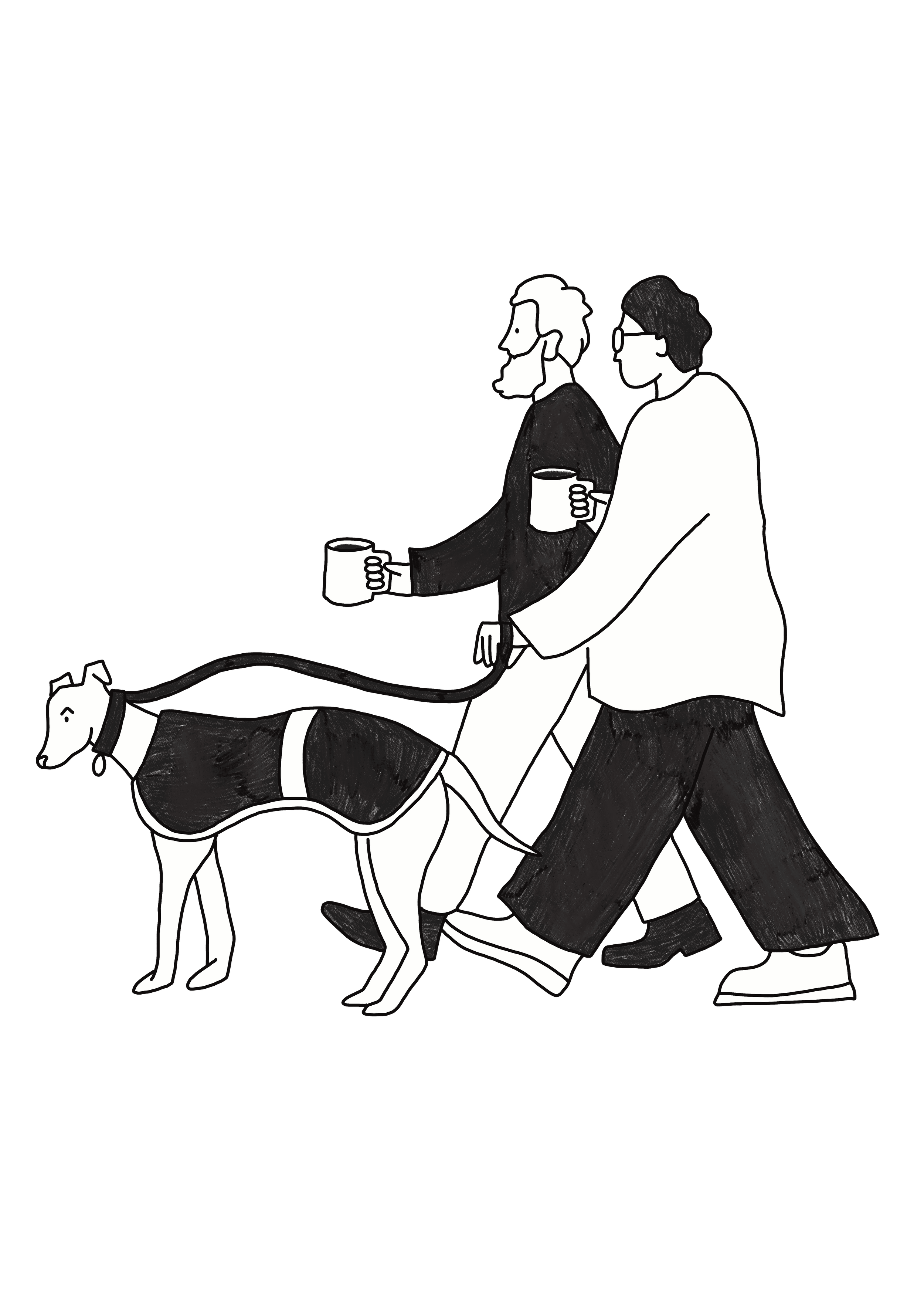 Brand identity illustrations for The Happy Street Project