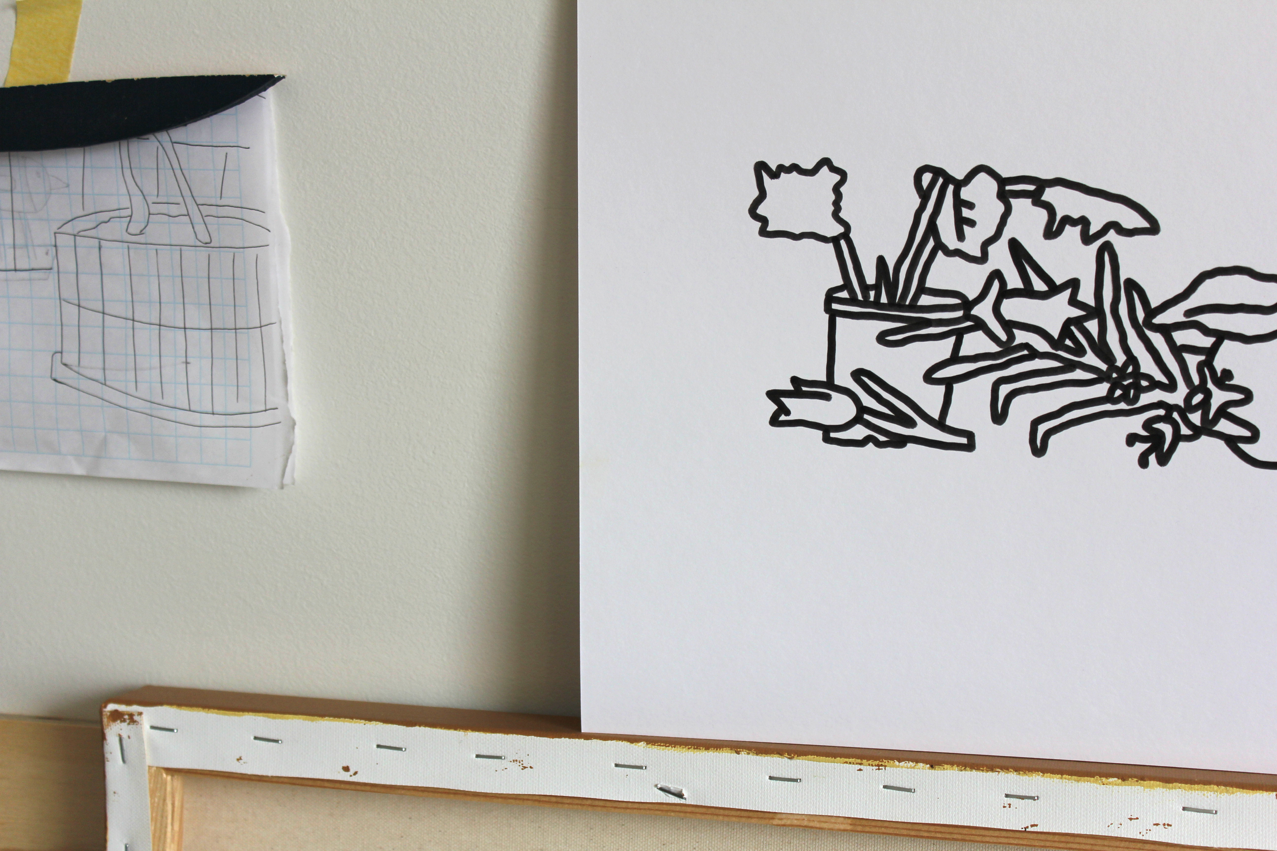 let july be july, ink on paper