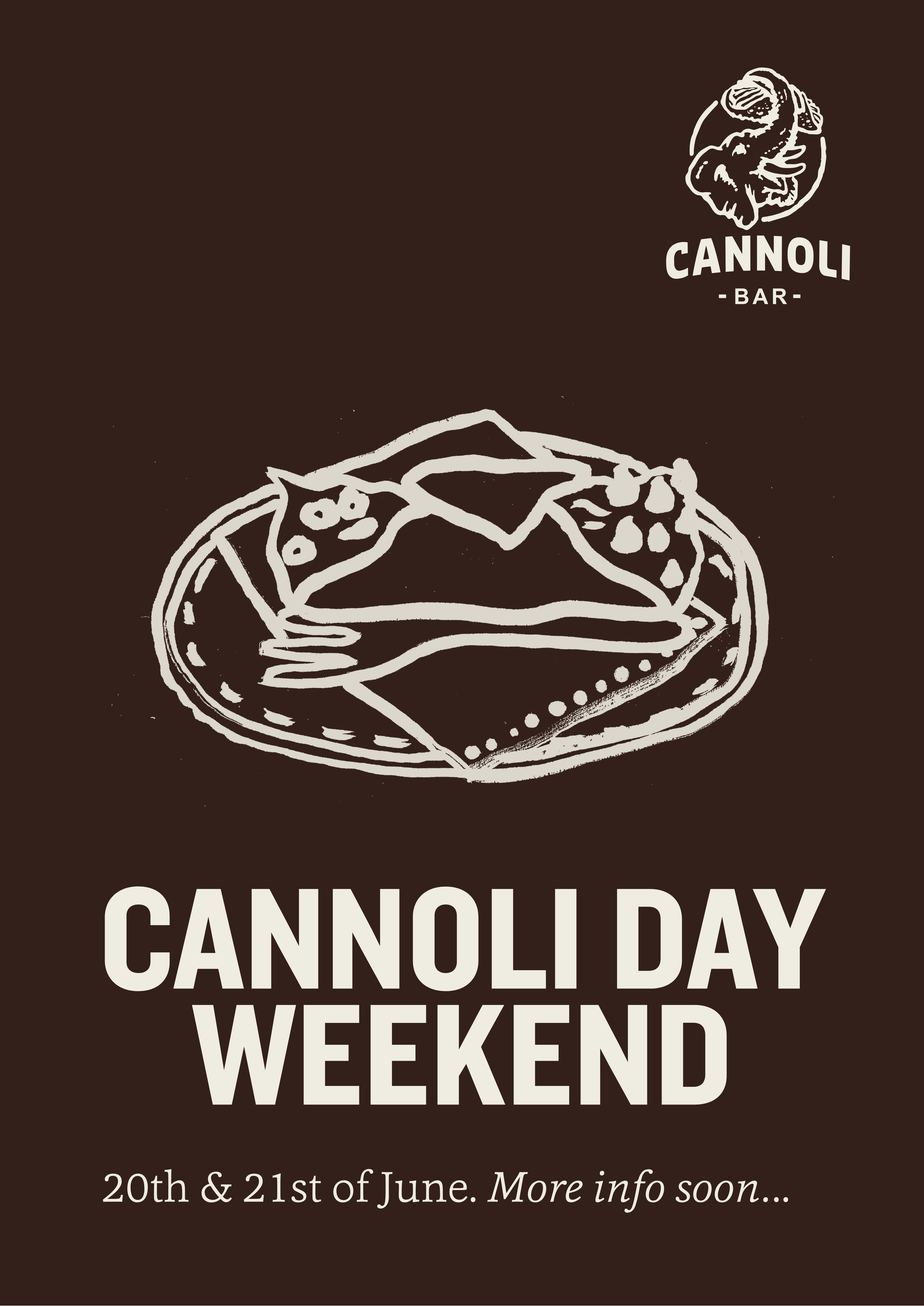 Cannoli Bar Brand Identity Poster design