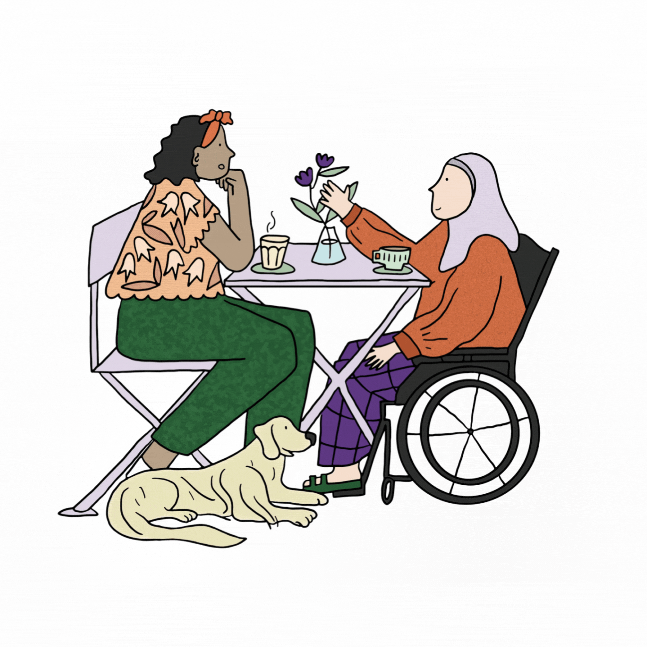 Illustrations for branding - Eating Disorders Victoria illustrated by Angharad Neal-Williams