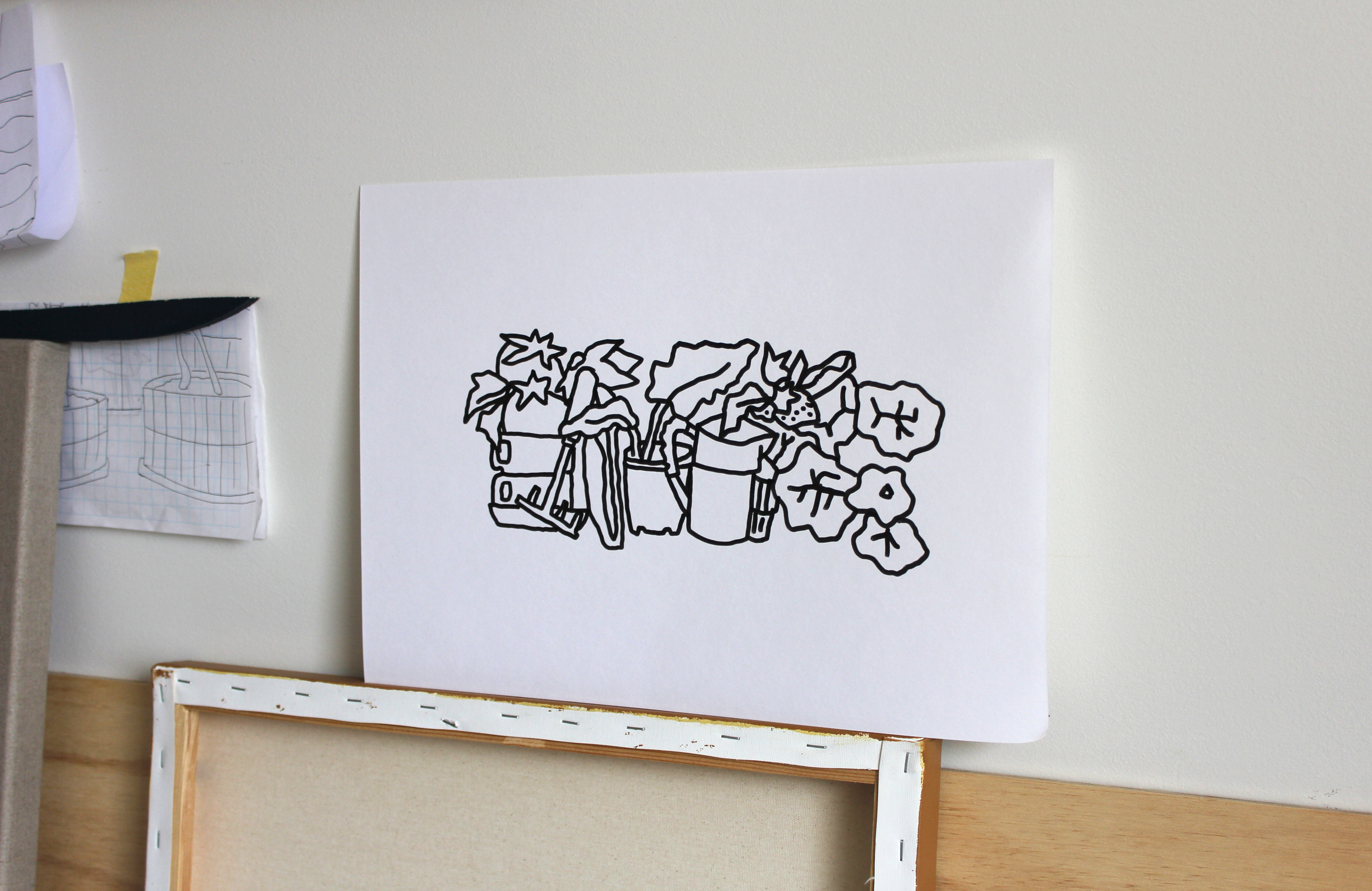 let july be july, ink on paper