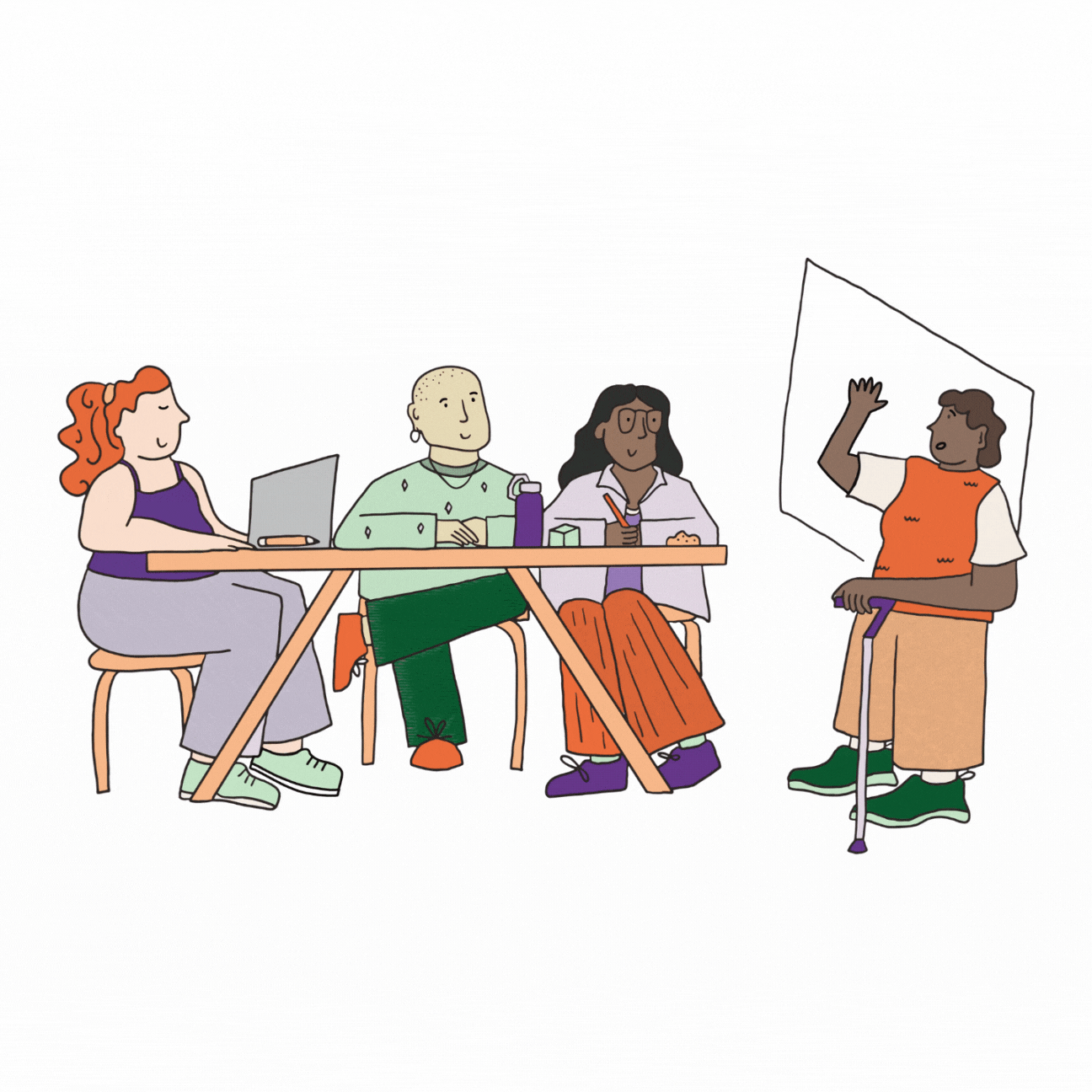 Illustrations for branding - Eating Disorders Victoria illustrated by Angharad Neal-Williams