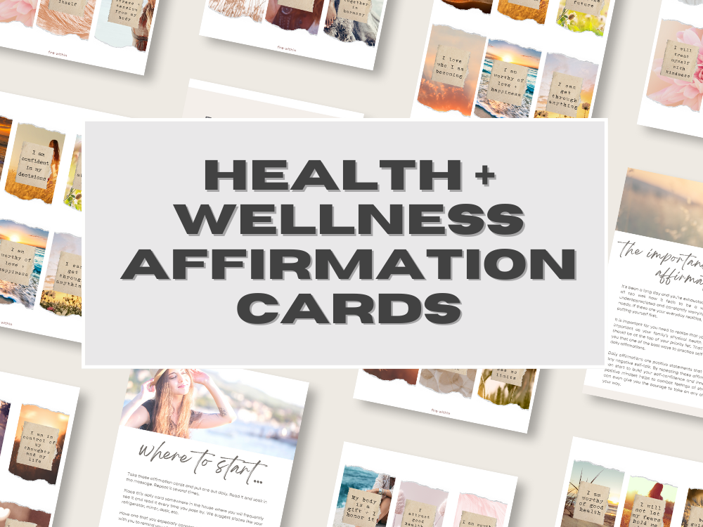 Health and Wellness Affirmation Cards and Statements