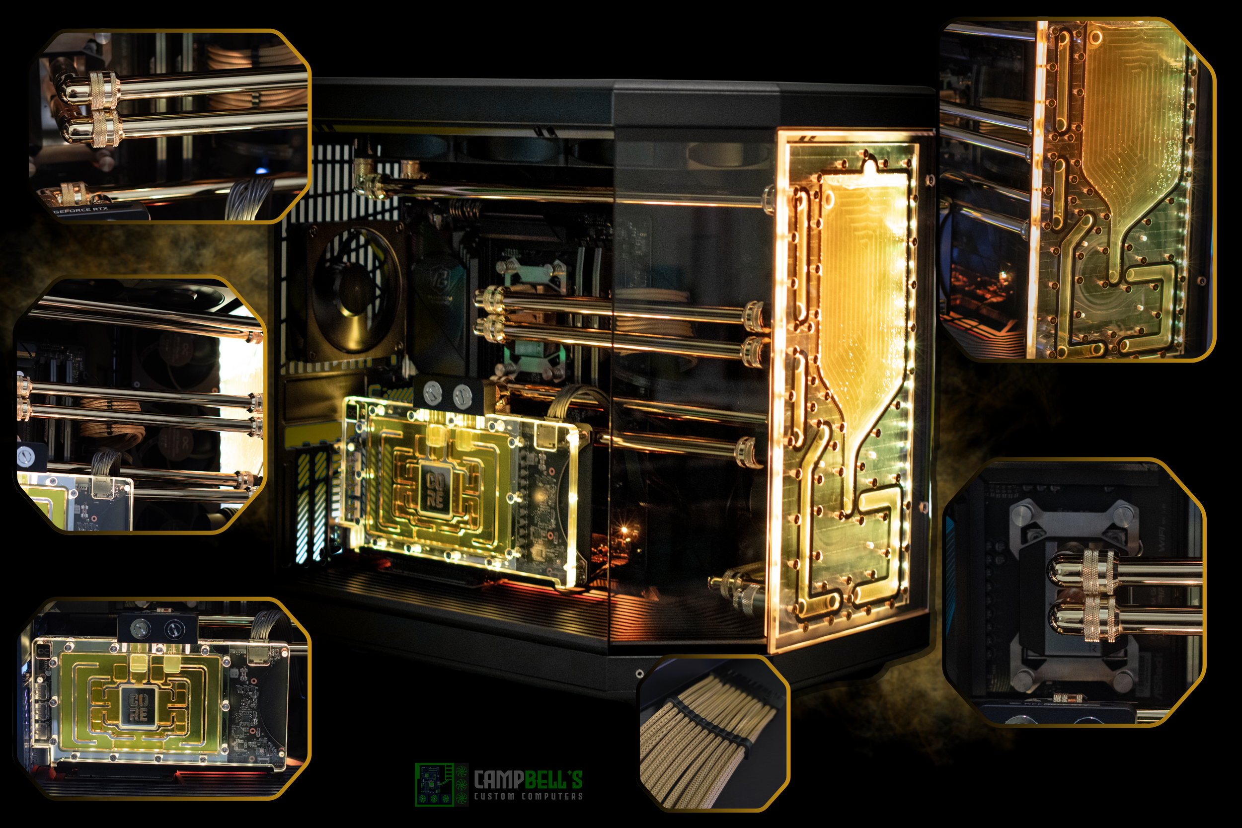 brass watercooled pc