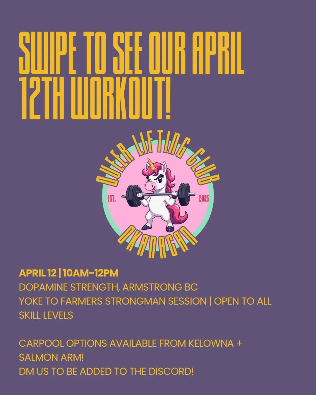 Will you be there? 

April 12 is our next group drop in at @dopamine_strength and we&rsquo;re kickin&rsquo; it Strongman Style.

We&rsquo;ll meet at 10am PST and dive into our session hosted by @etta.degnan (she/her).

Then, for those who RSVPd we&rs