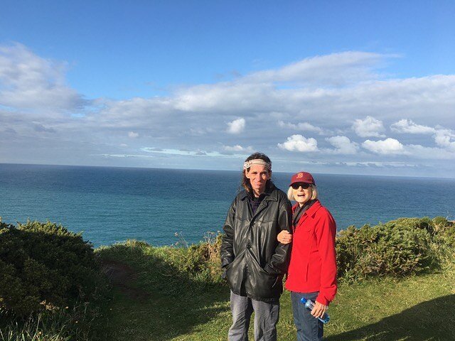 Today would have been Stephen's 68th birthday; it's the second January 9th since he died in Summer 2022. This photo was taken with our Mum about four years ago, near Godrevy Point, with both of them looking relatively happy. We always made it a point