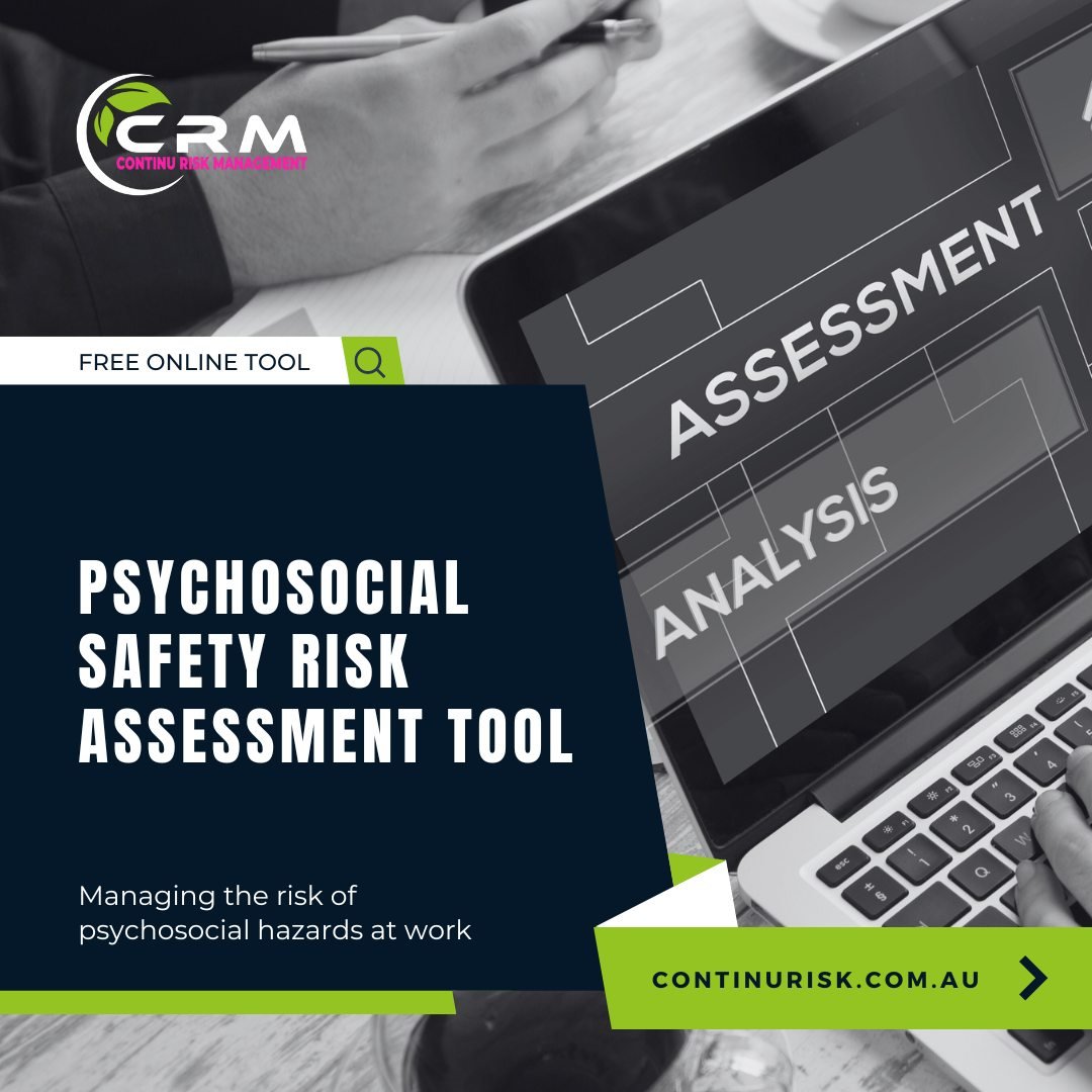 Ready to tackle psychosocial hazards in your workplace? We have a second free resource to assist you in identifying your psychosocial hazards and risks. 

Complete our comprehensive Psychosocial Safety Risk Assessment Tool to identify the psychosocia