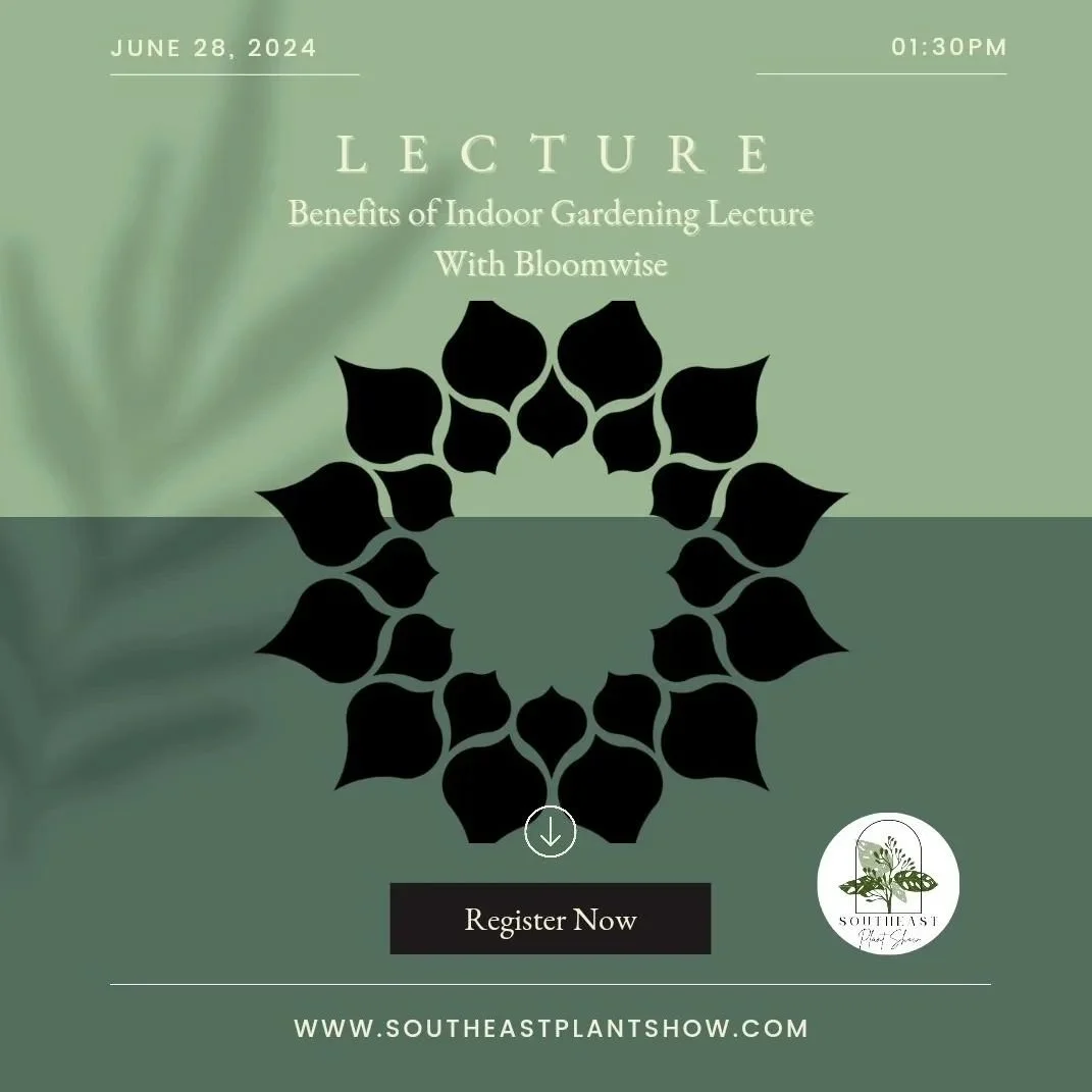 Come visit our booth at this year's @southeastplantshow 

We we also be giving a talk on the benefits of vertical gardening on Saturday at 1:30! Stop by and say hi
.
.
.
.
#plantdecoration #plantsathome #plantdesign #growlight #bloomwise #southeastpl