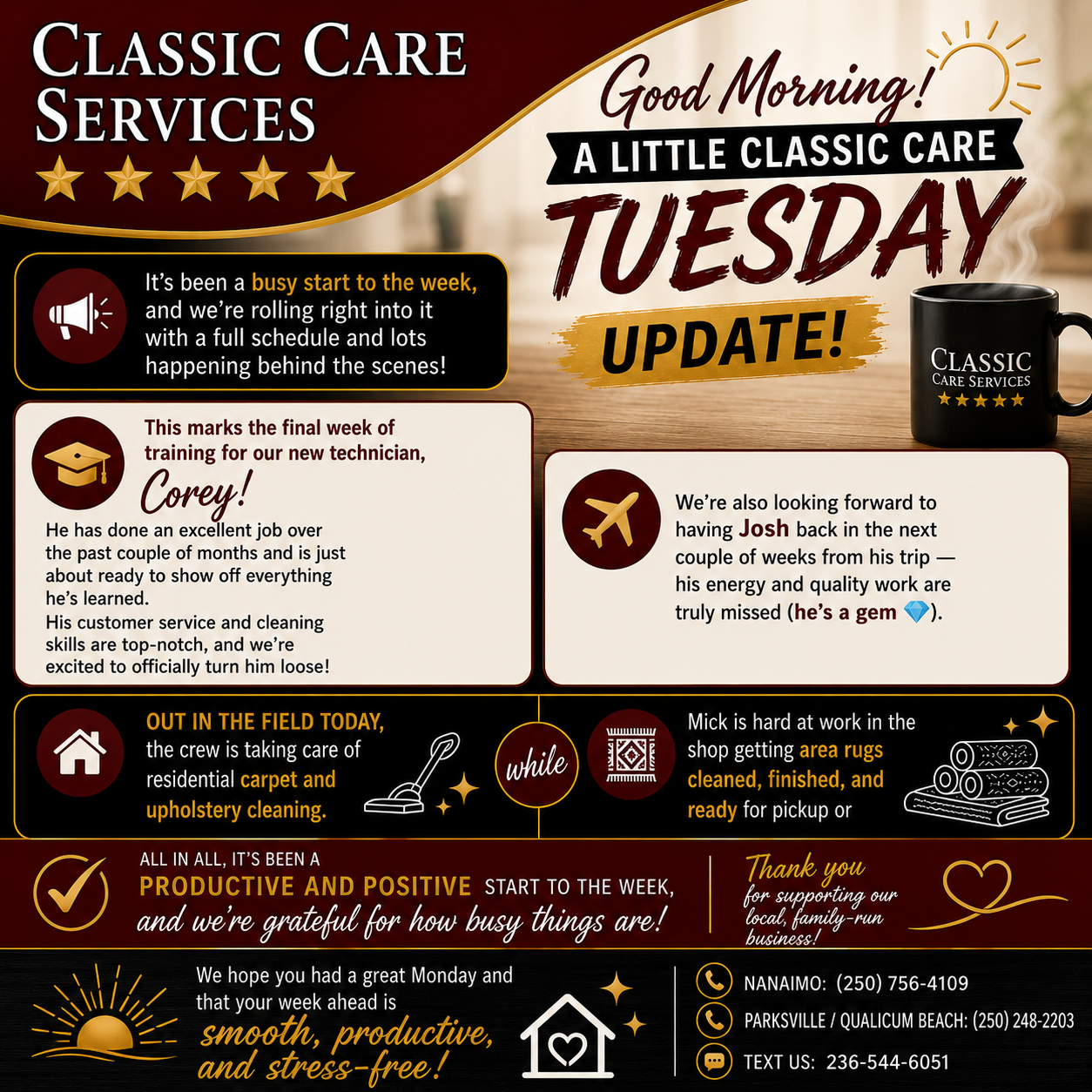 A little Tuesday Classic Care update