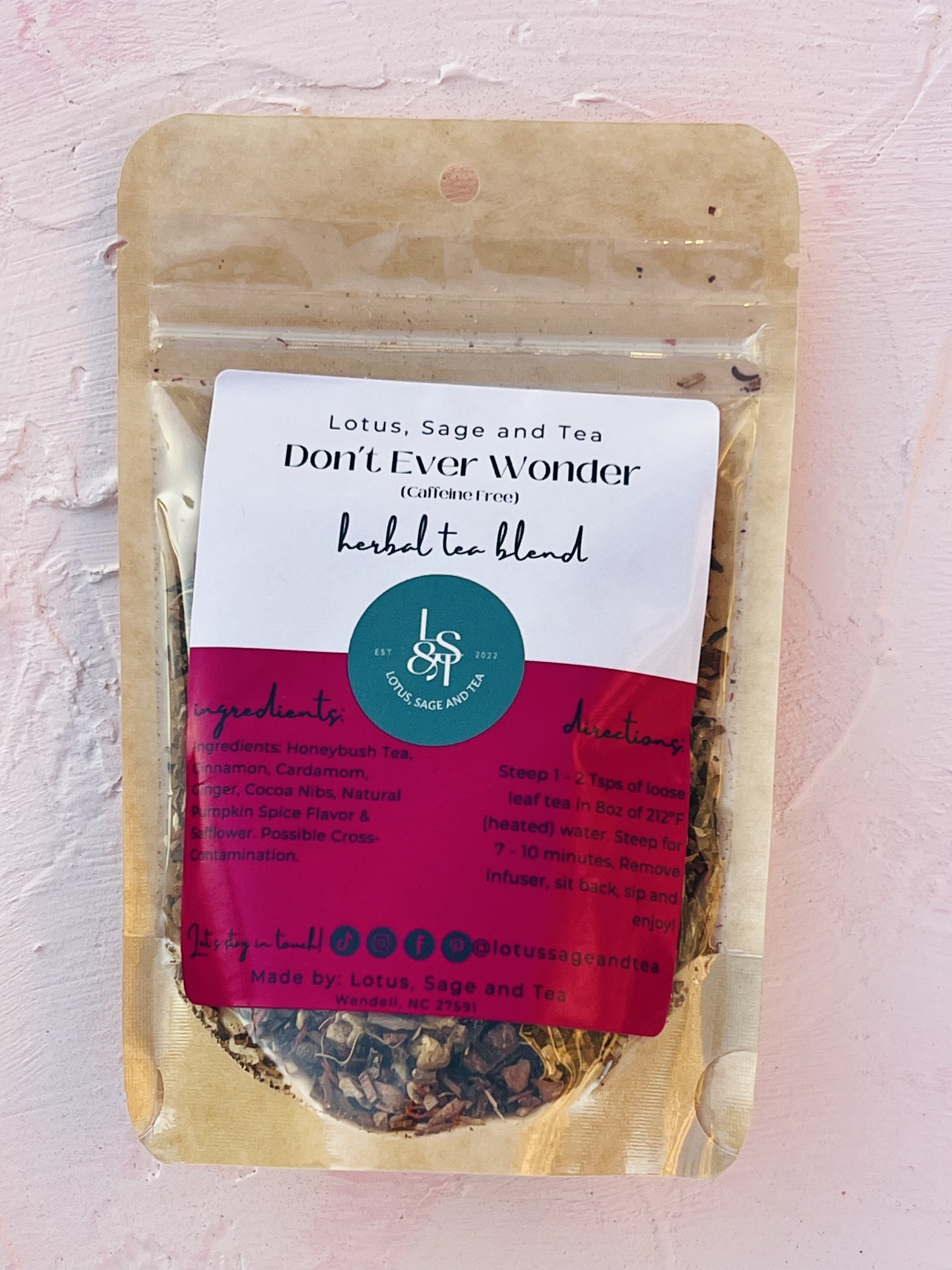 Don't Ever Wonder (Pumpkin Spice Tea)