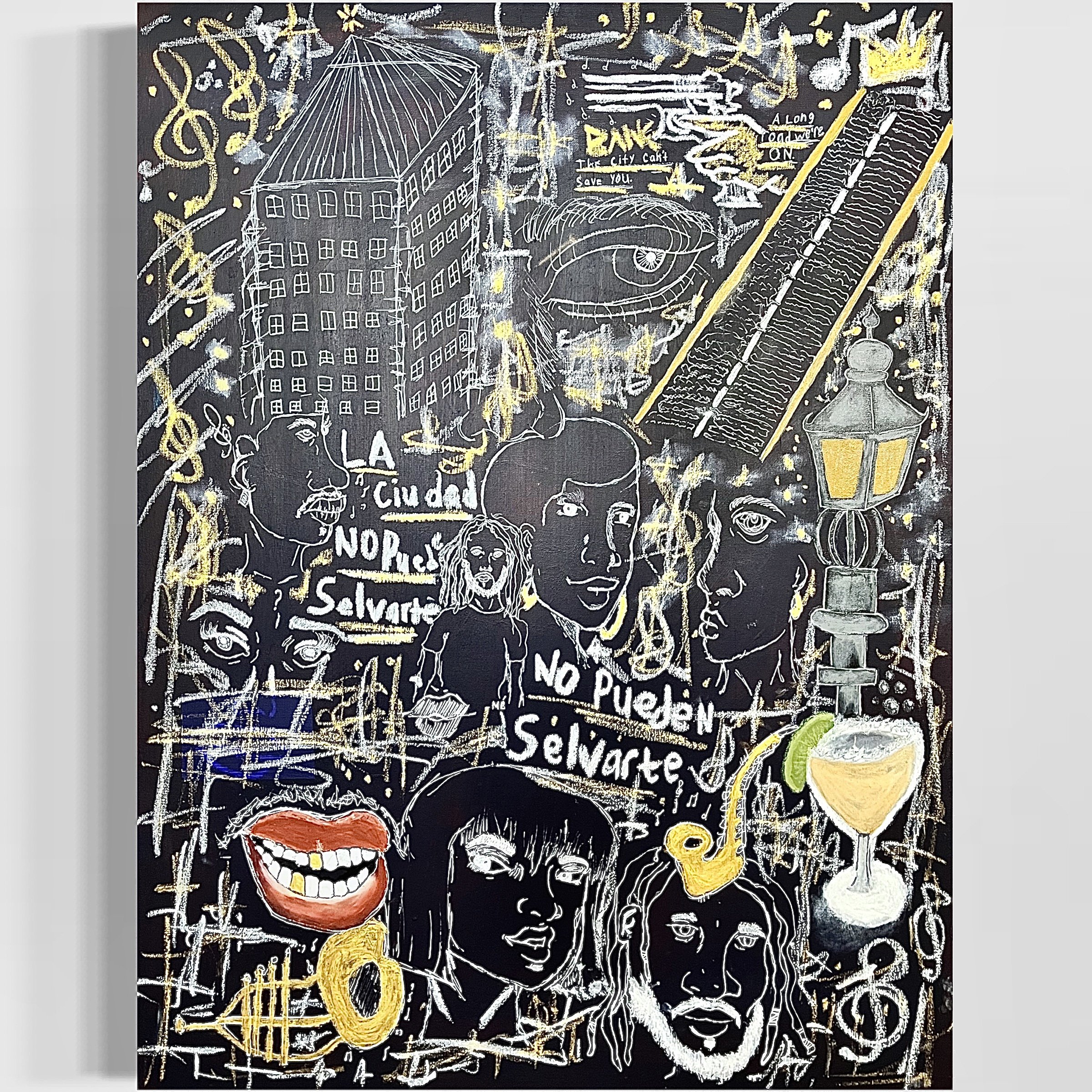 The City Can't Save You (2022)
Acrylic & Oil Pastel on Canvas
30" x 40"