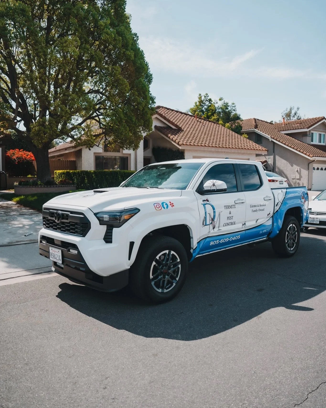 DM Termite and Pest Control performing exterior treatment in Camarillo California