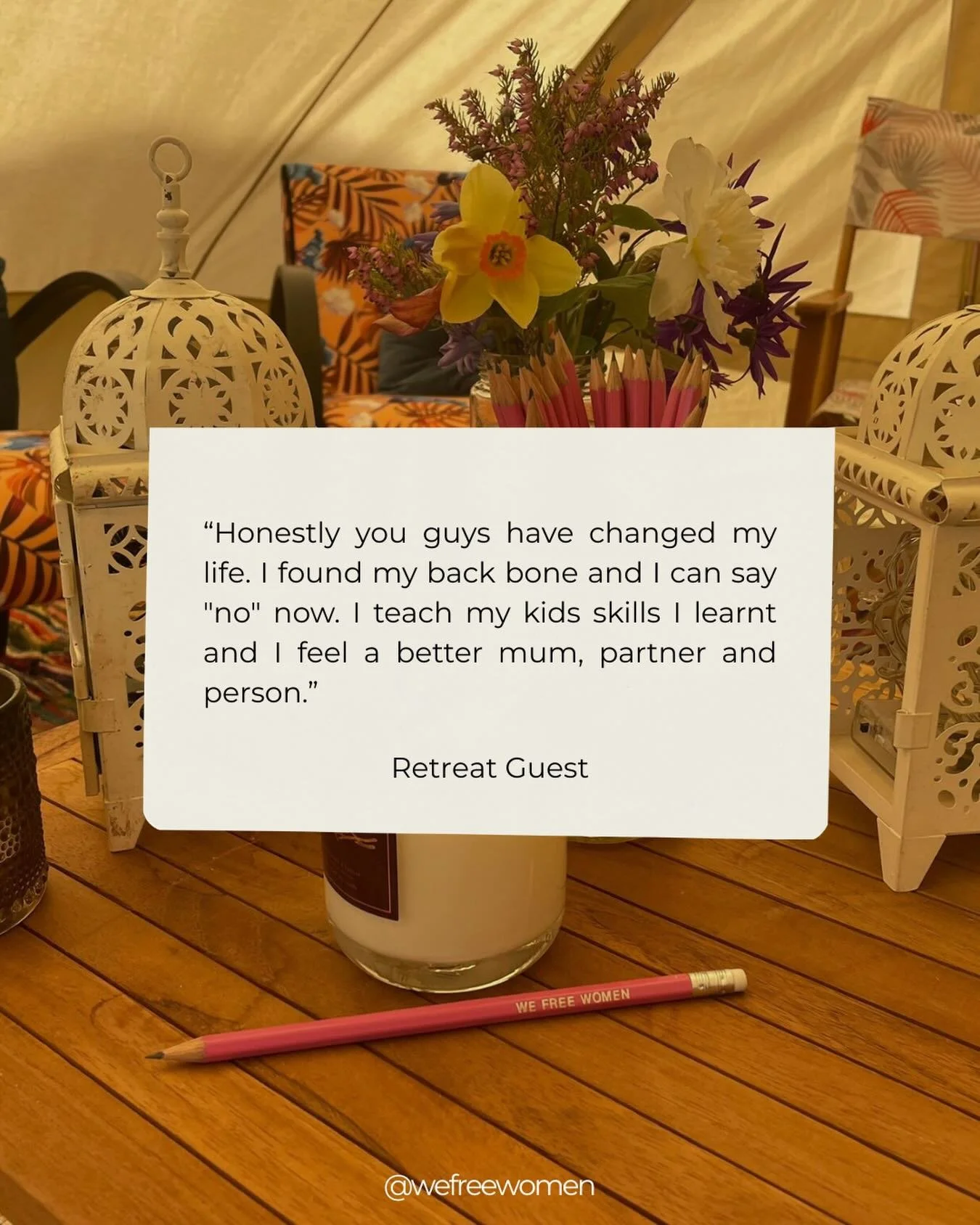 We love sharing testimonials from our retreat guests, and over the coming weeks and months we&rsquo;re excited to share more of their experiences.

#womensupportingwomen #wefreewomen #fullyfundedretreats