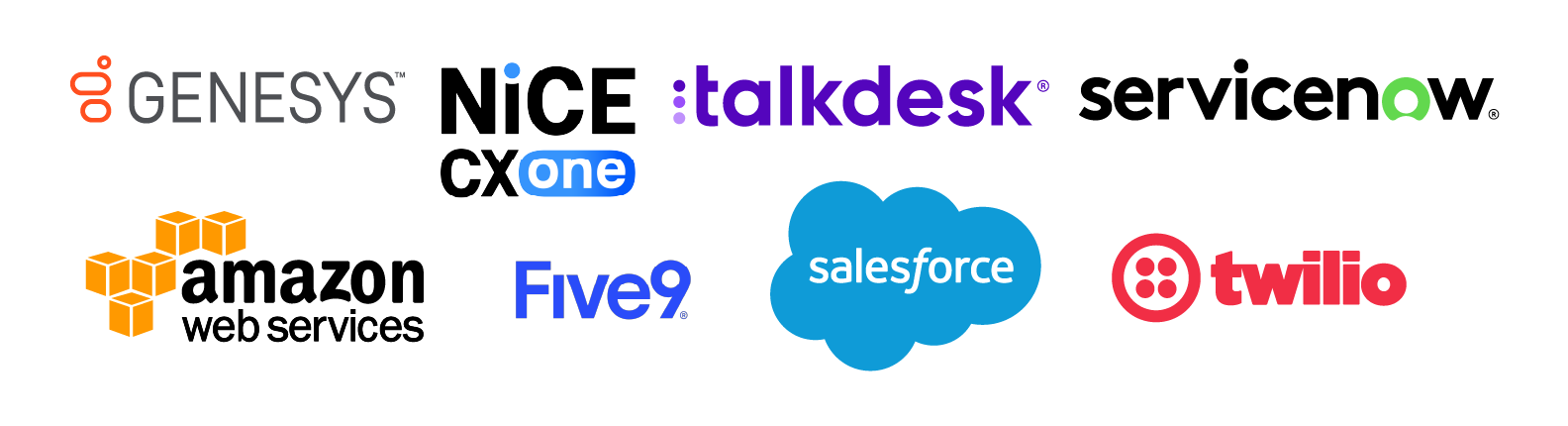 Grouping of CX assurance platform logos