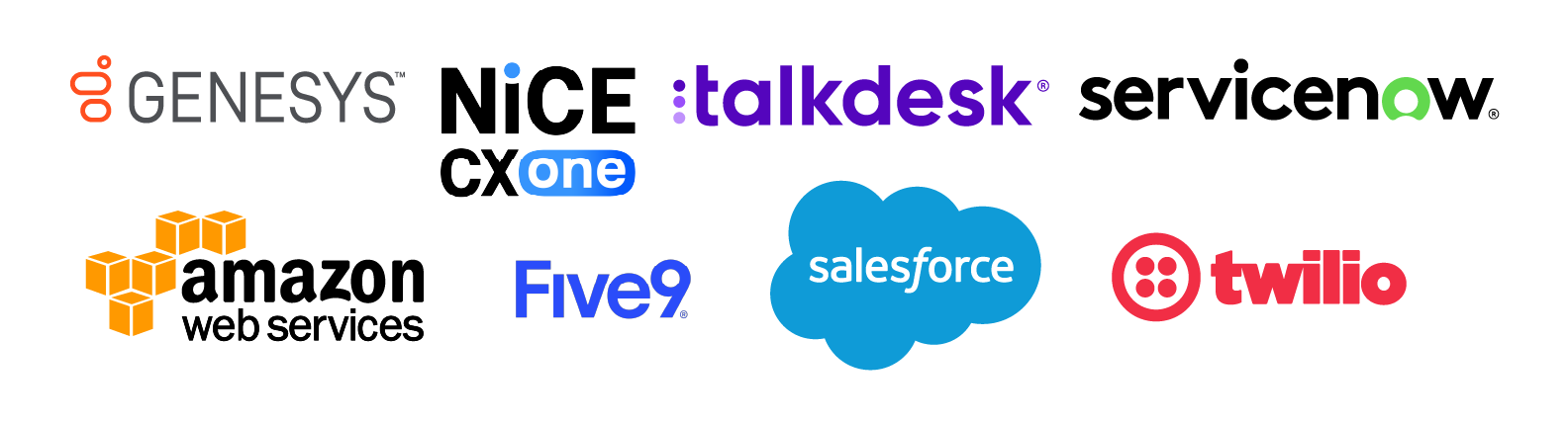 Grouping of CX assurance platform logos