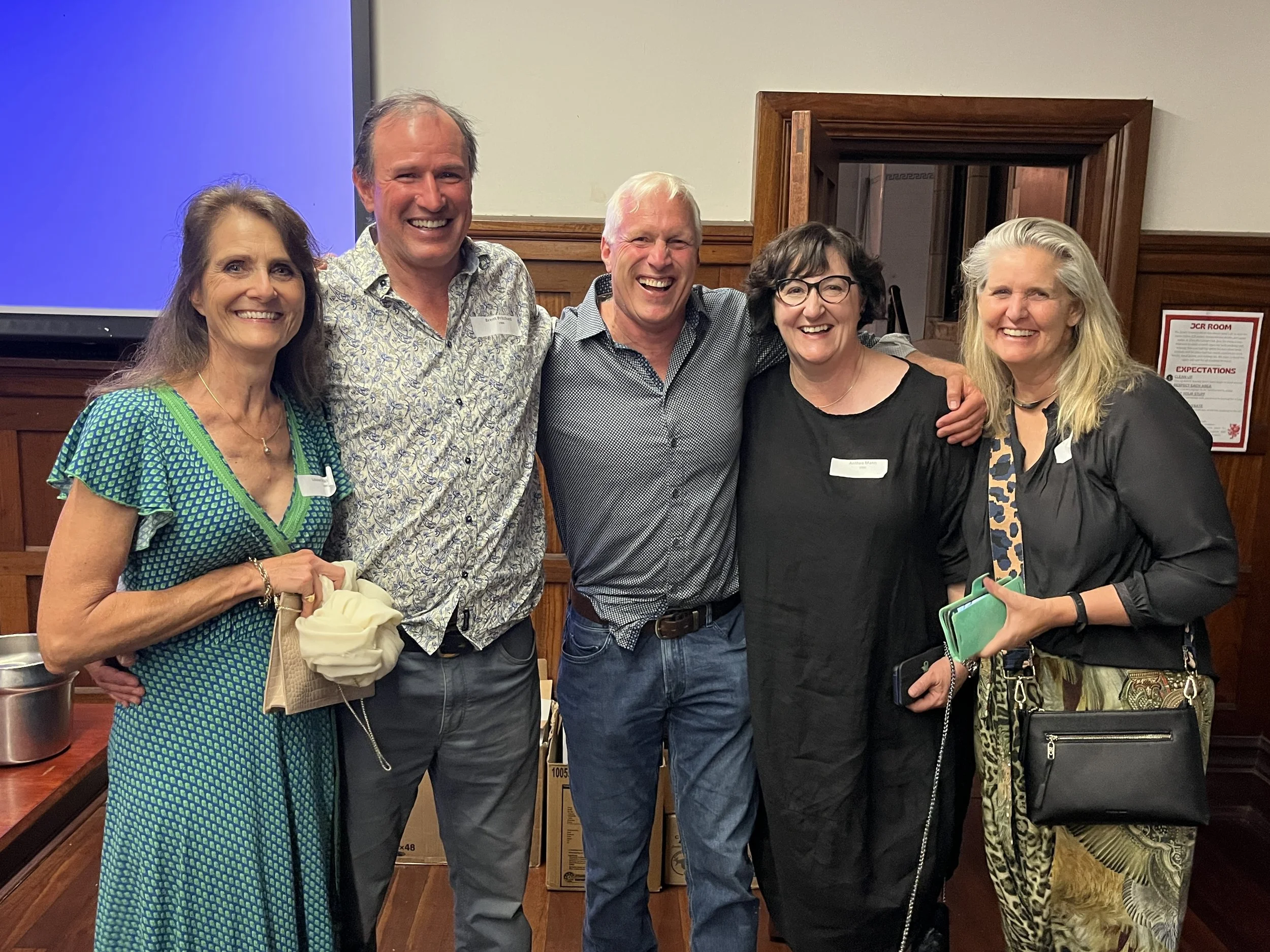  L-R Louise Pilkington, Brent Pritchard, Geoff Goldsmith, Anthea Mann, Sadie Purser 