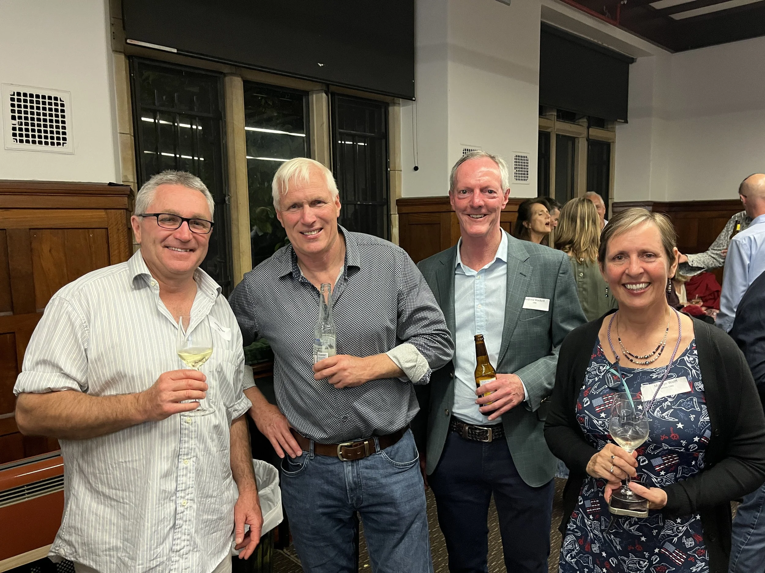  L-R James Hope, Geoff Goldsmith, Andrew Wackett, Marilyn Wolff (White) 