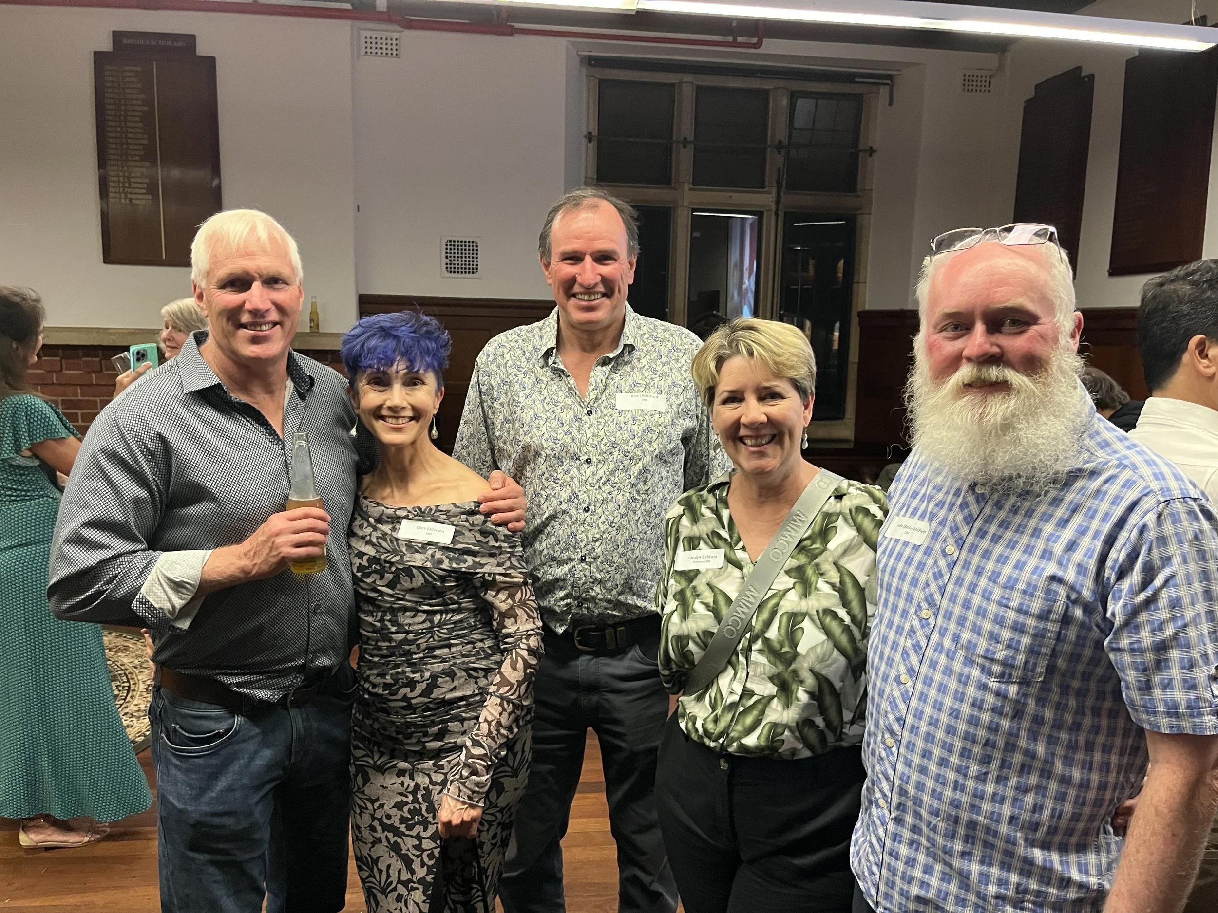  L-R Geoff Goldsmith, Clare Alderson, Brent Pritchard, Carolyn Baldwin (Thomson), Andrew Baldwin 