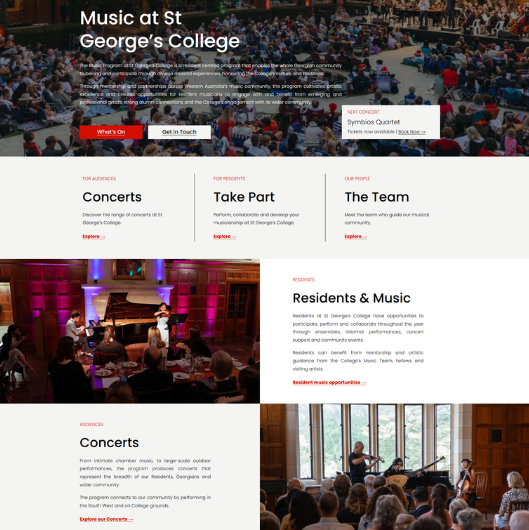 New Music Pages on our Website