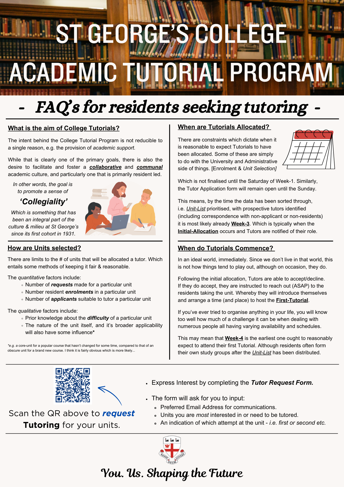 Tutorial Program — St Georges College
