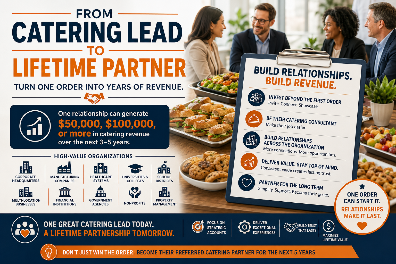 From Catering Lead to Lifetime Partner: How to Turn One Catering Order Into Years of Revenue