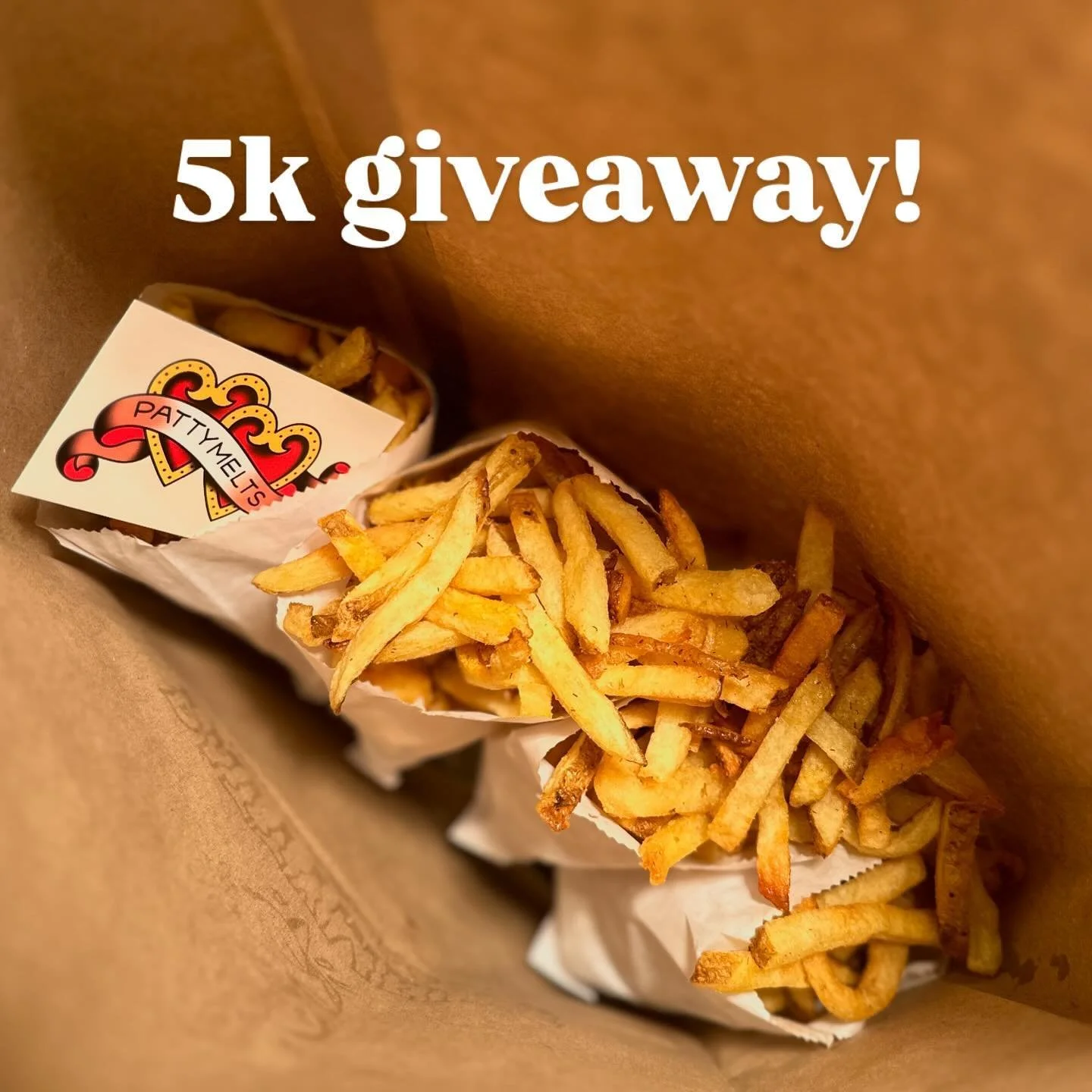 🍔 5K COMPETITION 🍔

Crazy to think that Pattymelts was just an idea less than a year ago. I wanna say a quick thanks to everyone who&rsquo;s eaten my food, followed, liked or shared the instagram so far. I appreciate all the love and support! 

Any
