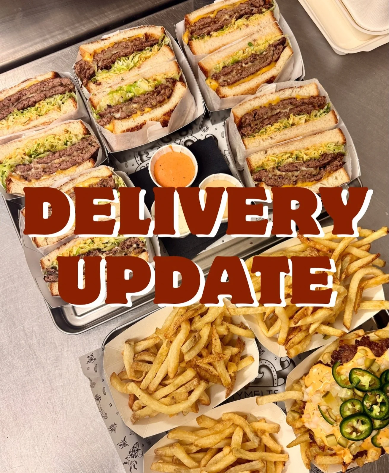 QUICK UPDATE 🛵💨 

We have switched delivery partners! You will now find us exclusively on @justeatuk for all your fave burgers, sides &amp; fries delivered straight to your door. 

There&rsquo;s a nice little discount offer to get us goin&rsquo; to