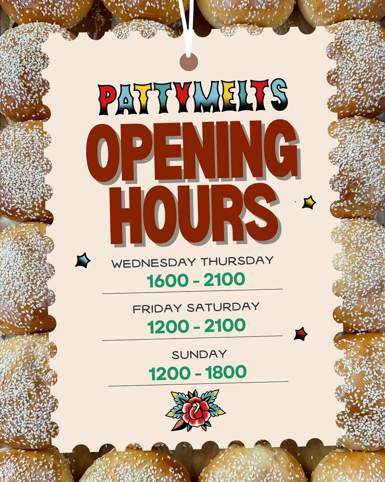 UPDATED OPENING HOURS ⏰ 

we&rsquo;re now slingin&rsquo; from 12pm friday to sunday. 

brekky on uber eatz friday &amp; saturday 9-1130 🥓🍳