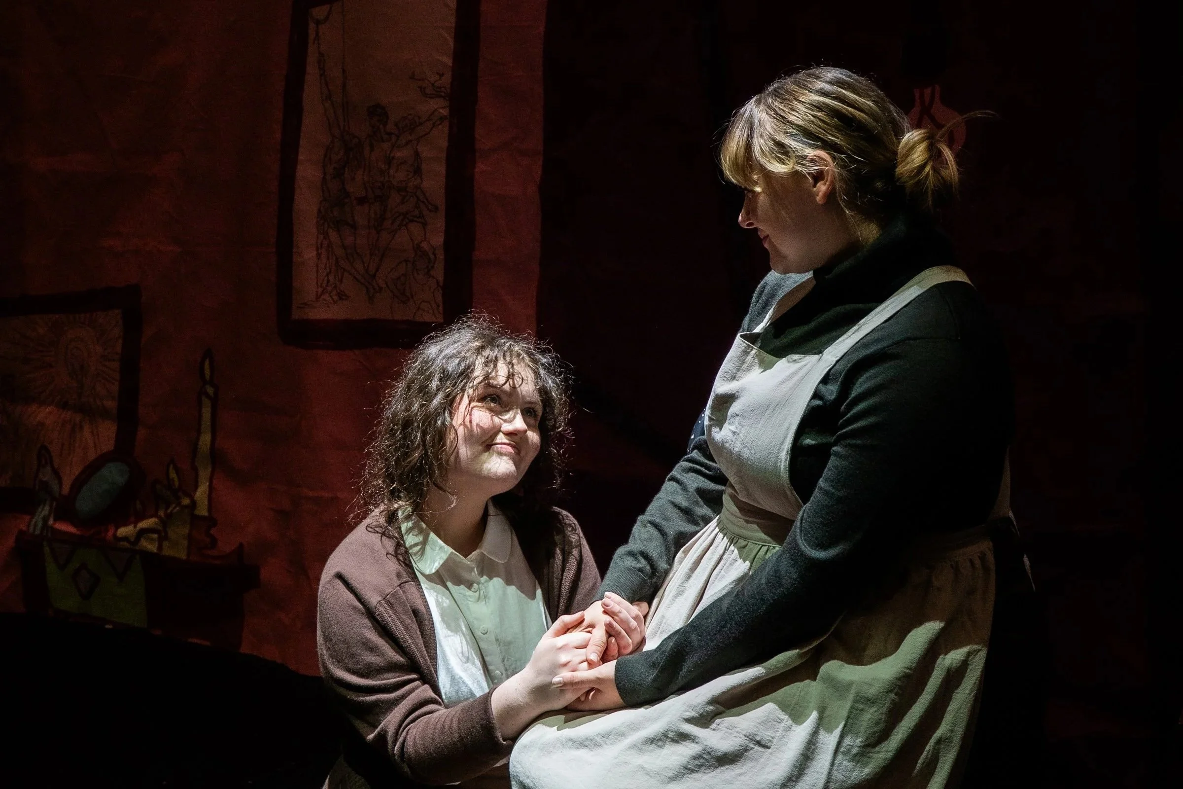 April Omelvena as Carrie and Phoebe Evans-Hoeffgen as Margaret (Understudies)