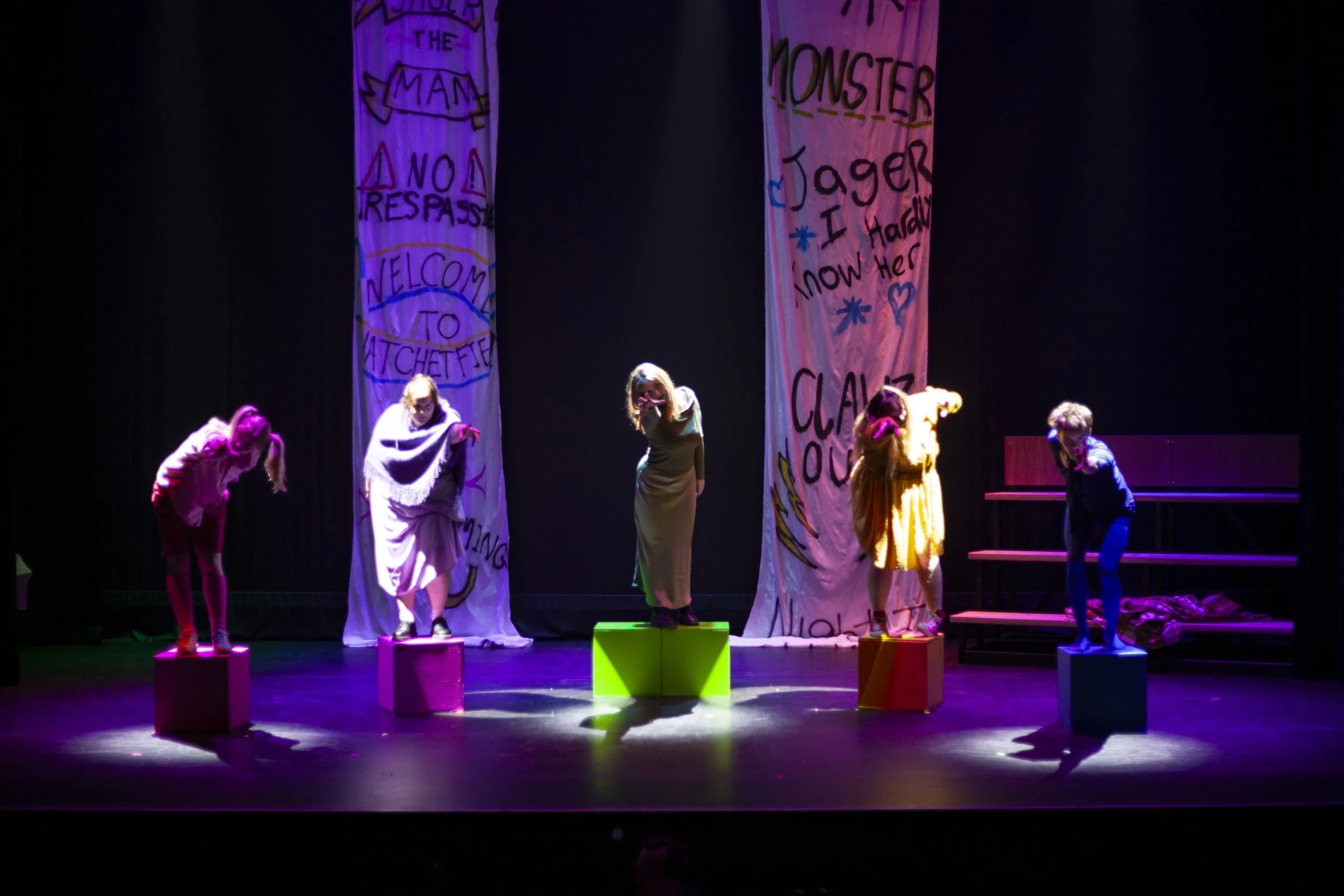 Ella Fogarty as Nibbly (swing), Kenzie Busch as Blinky (swing), Gwen Hewitson as Wiggly, Phoebe Evans-Hoeffgen as Tinky and Seth Smedick as Pokey.