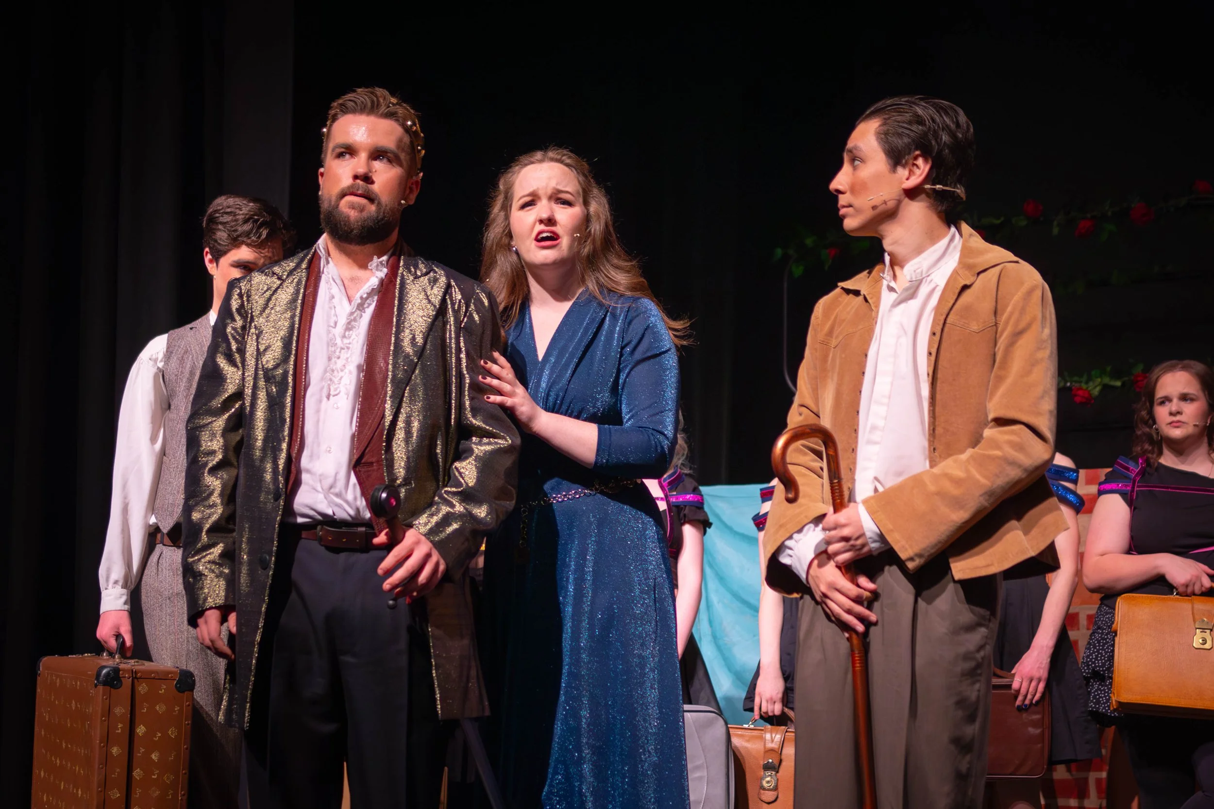Sam Burtenshaw as Basilius (understudy), Rhiannon Mason as Gynecia & Daniel Brown as Musidorus