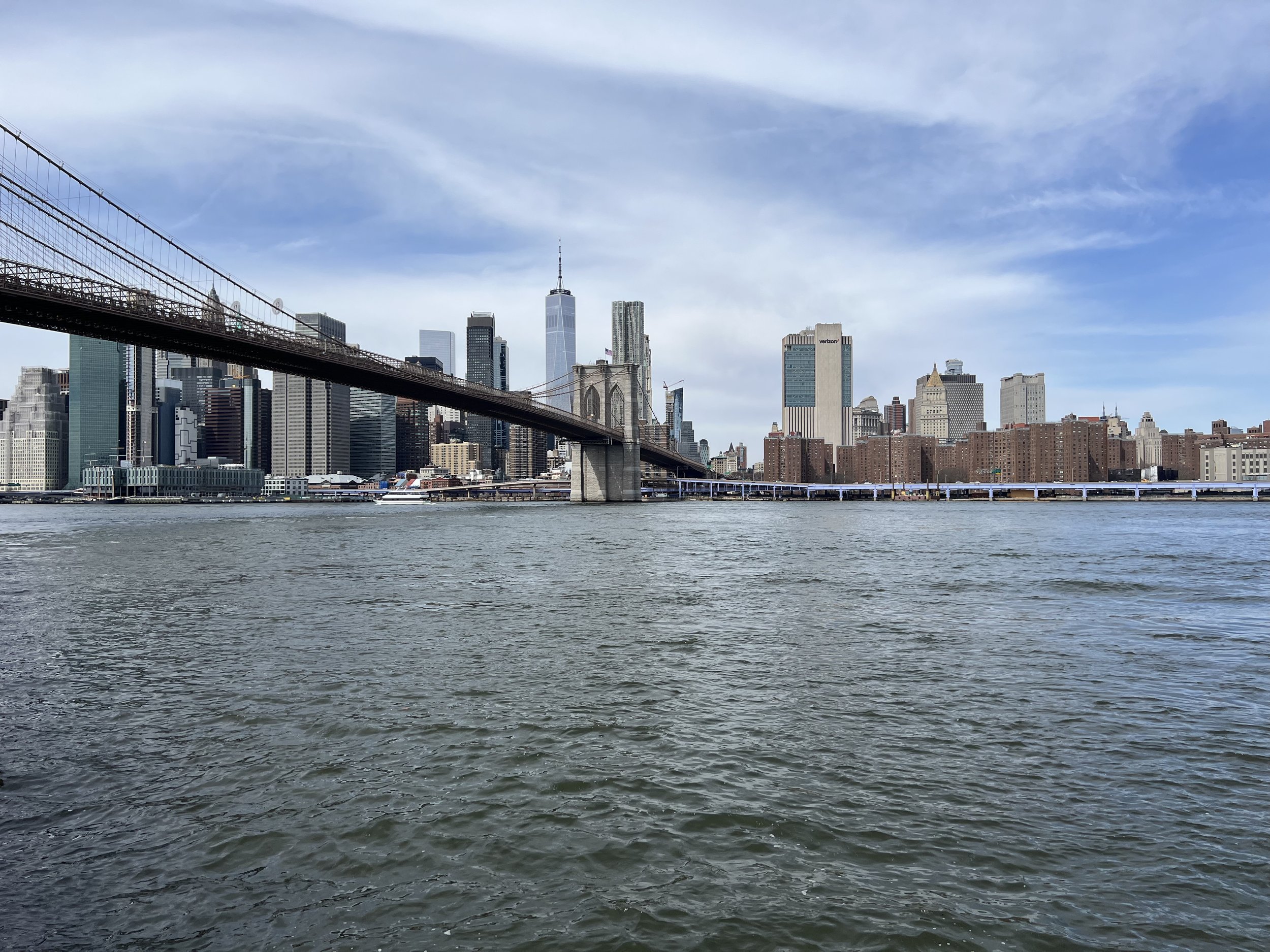 Vue sur le Brooklyn Bridge depuis Jane's caroussel.
