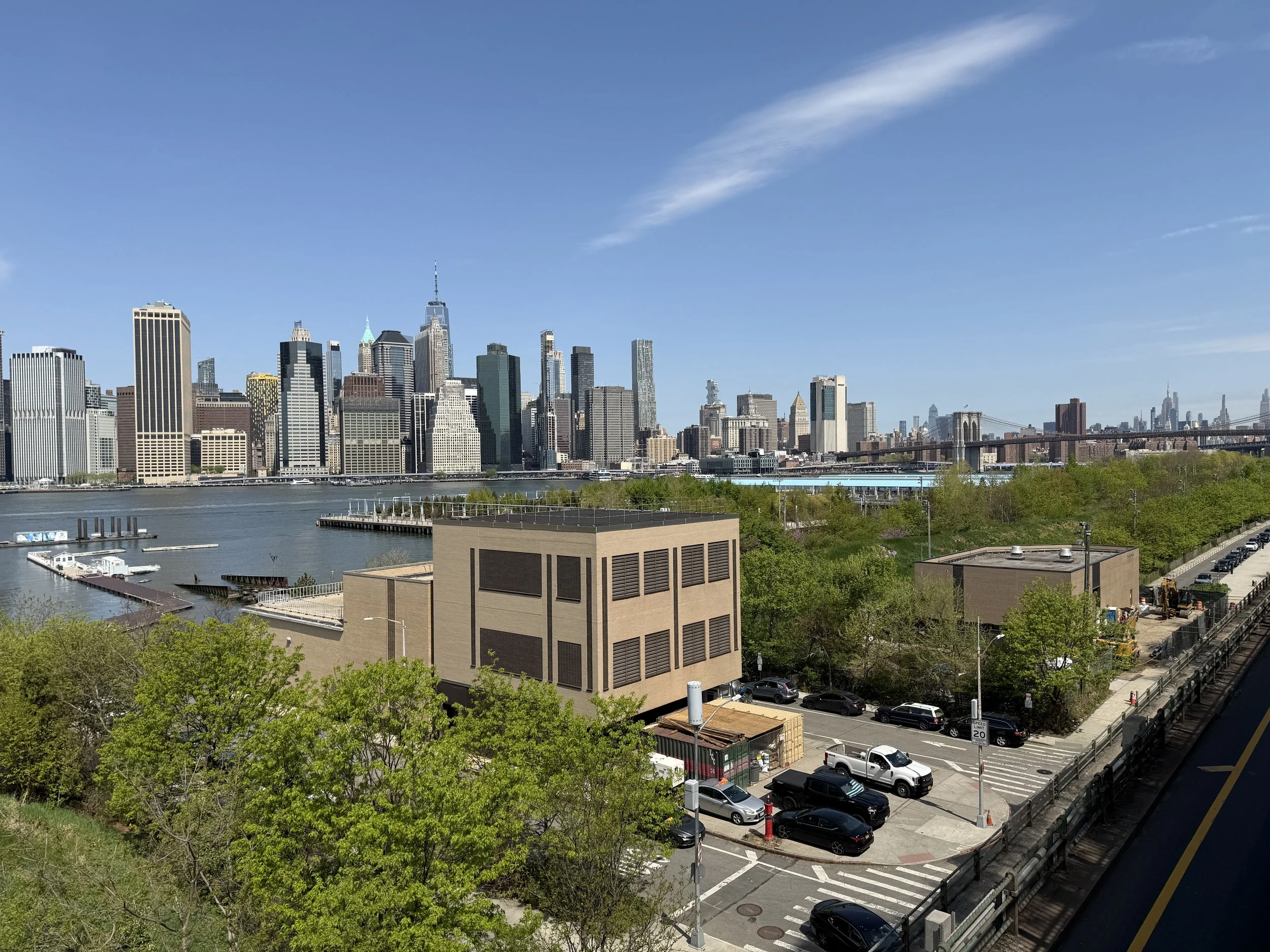 Vue sur financial district depuis Brooklyn heights promenade