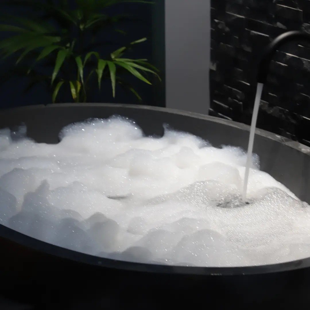 Bath full with bubbles