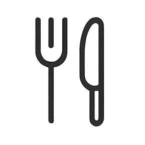 A black and white illustration of the word 'up' written vertically with a fork replacing the letter 'u'.