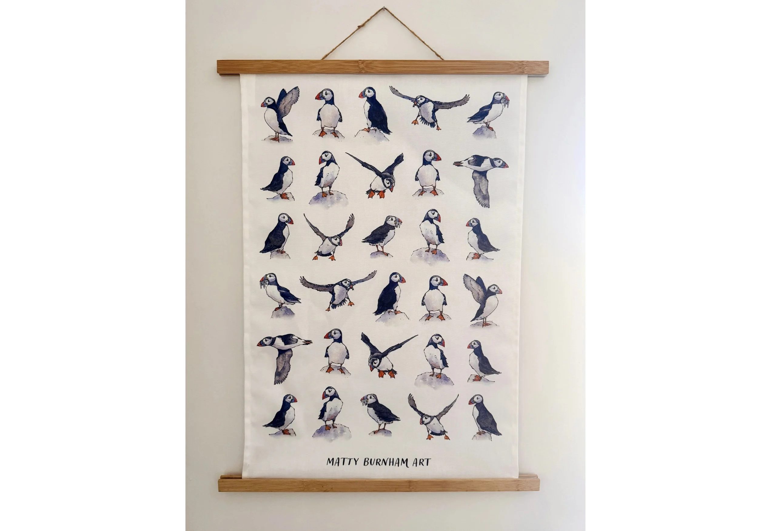 Puffin Tea Towel