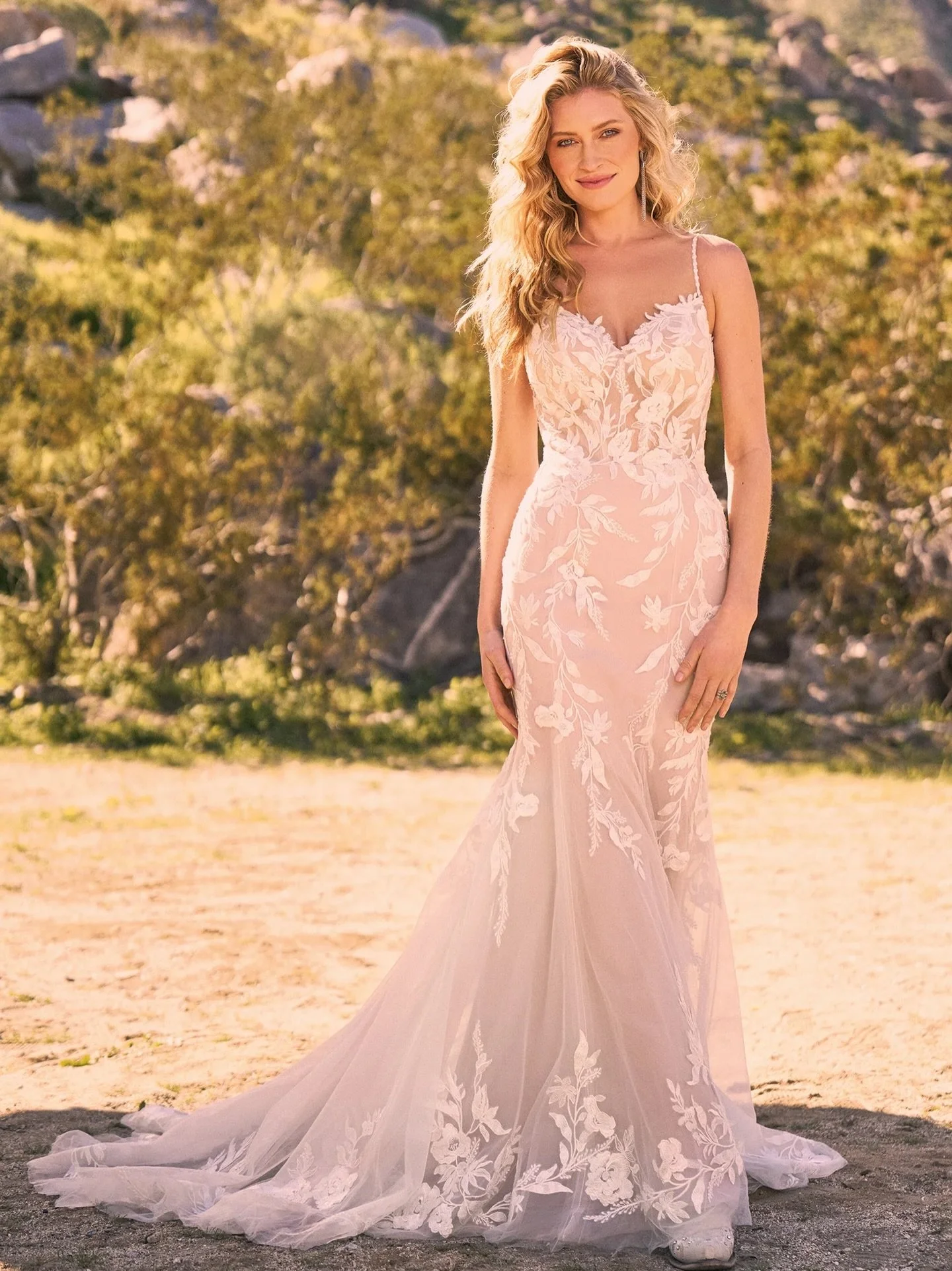 ✨ Size 10 ✨

New Sequined Lace Fit and Flare Bridal Dress with Chapel Length Train, and Low Illusion Back &hearts;️

Designer - Lillian West

Colour - Mocha