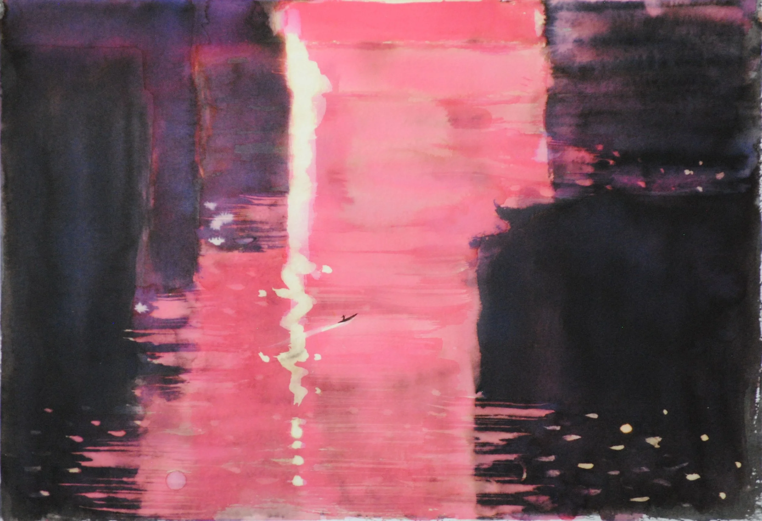 PESCADOR II. MARÍA (Tinta - Acuarela - Papel)